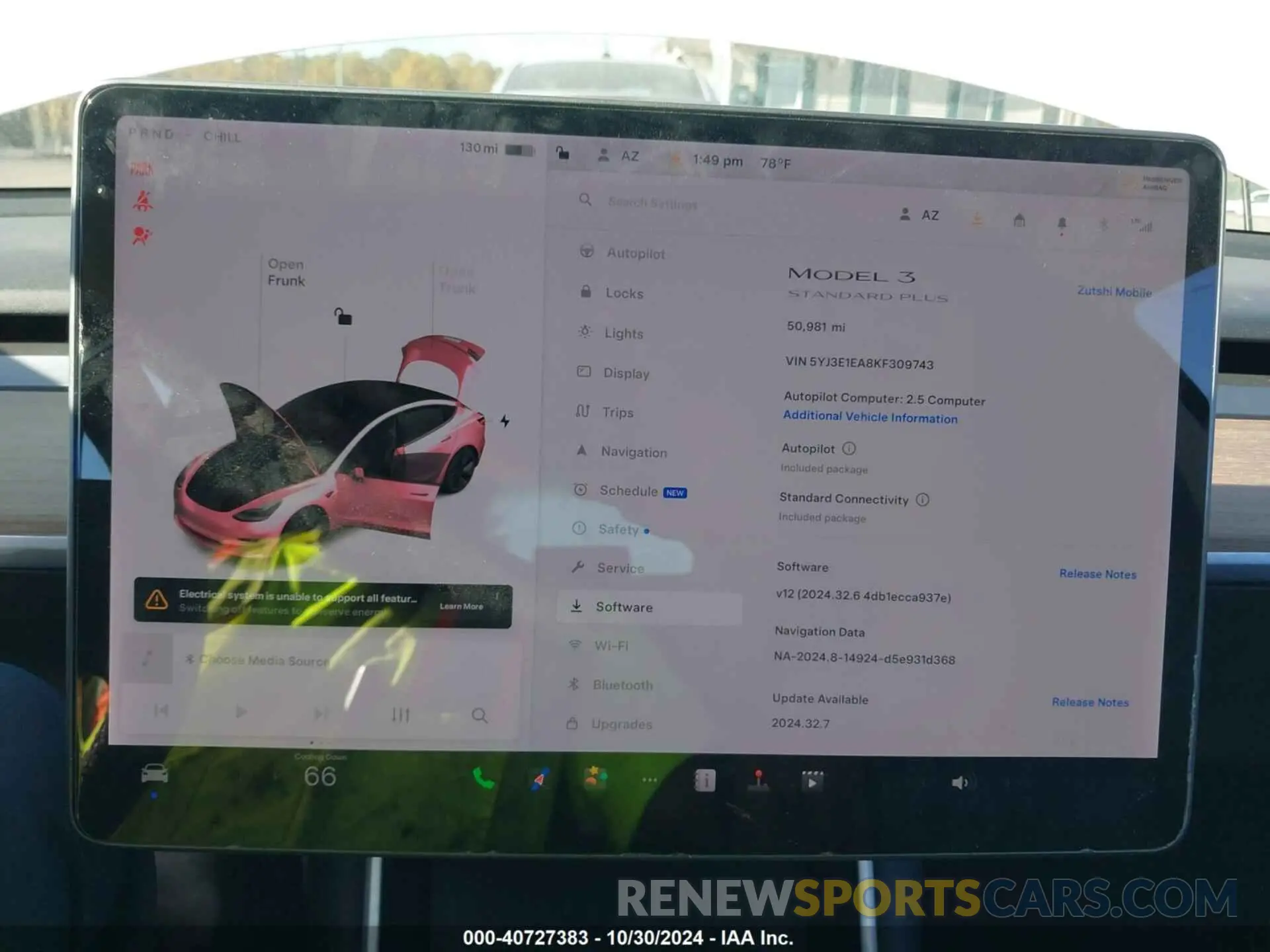 19 Photograph of a damaged car 5YJ3E1EA8KF309743 TESLA MODEL 3 2019