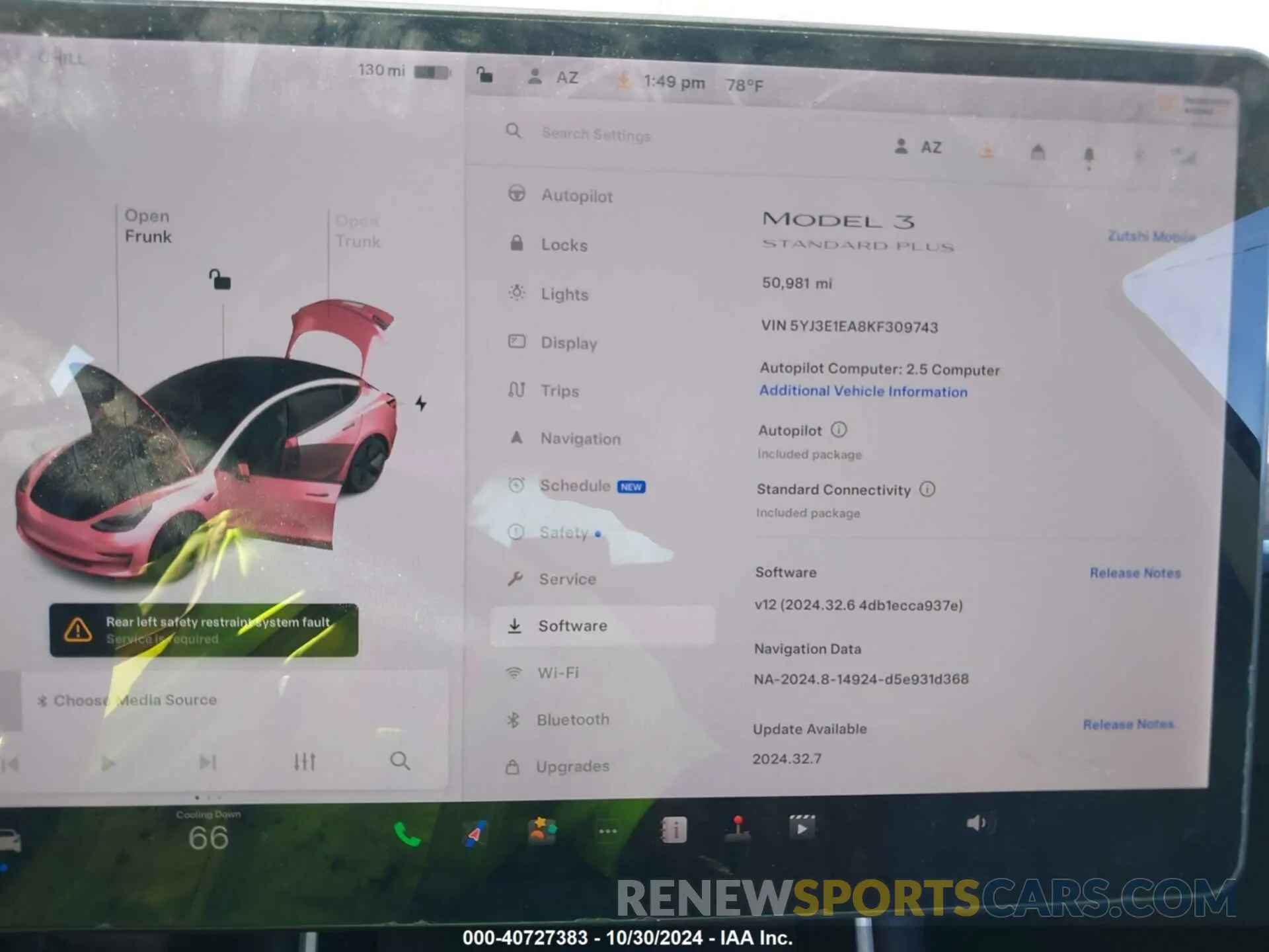 7 Photograph of a damaged car 5YJ3E1EA8KF309743 TESLA MODEL 3 2019