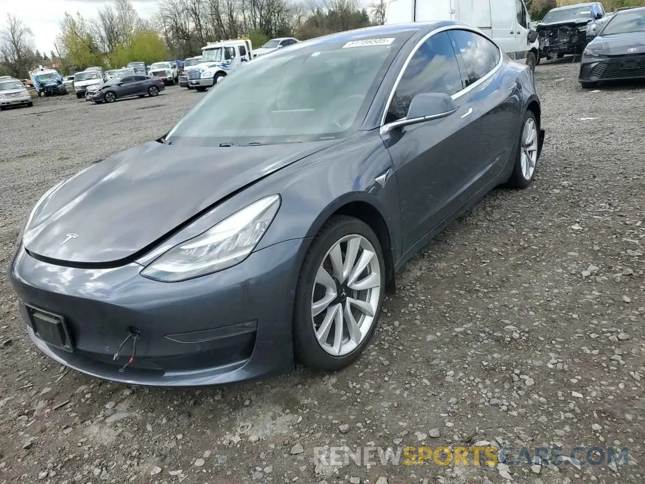 1 Photograph of a damaged car 5YJ3E1EA8KF326767 TESLA MODEL 3 2019