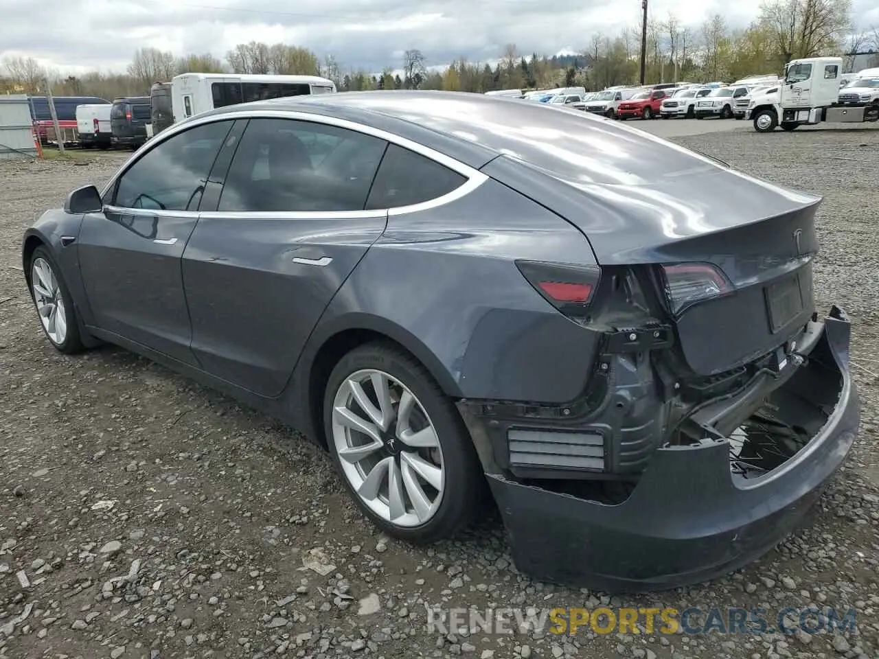 2 Photograph of a damaged car 5YJ3E1EA8KF326767 TESLA MODEL 3 2019