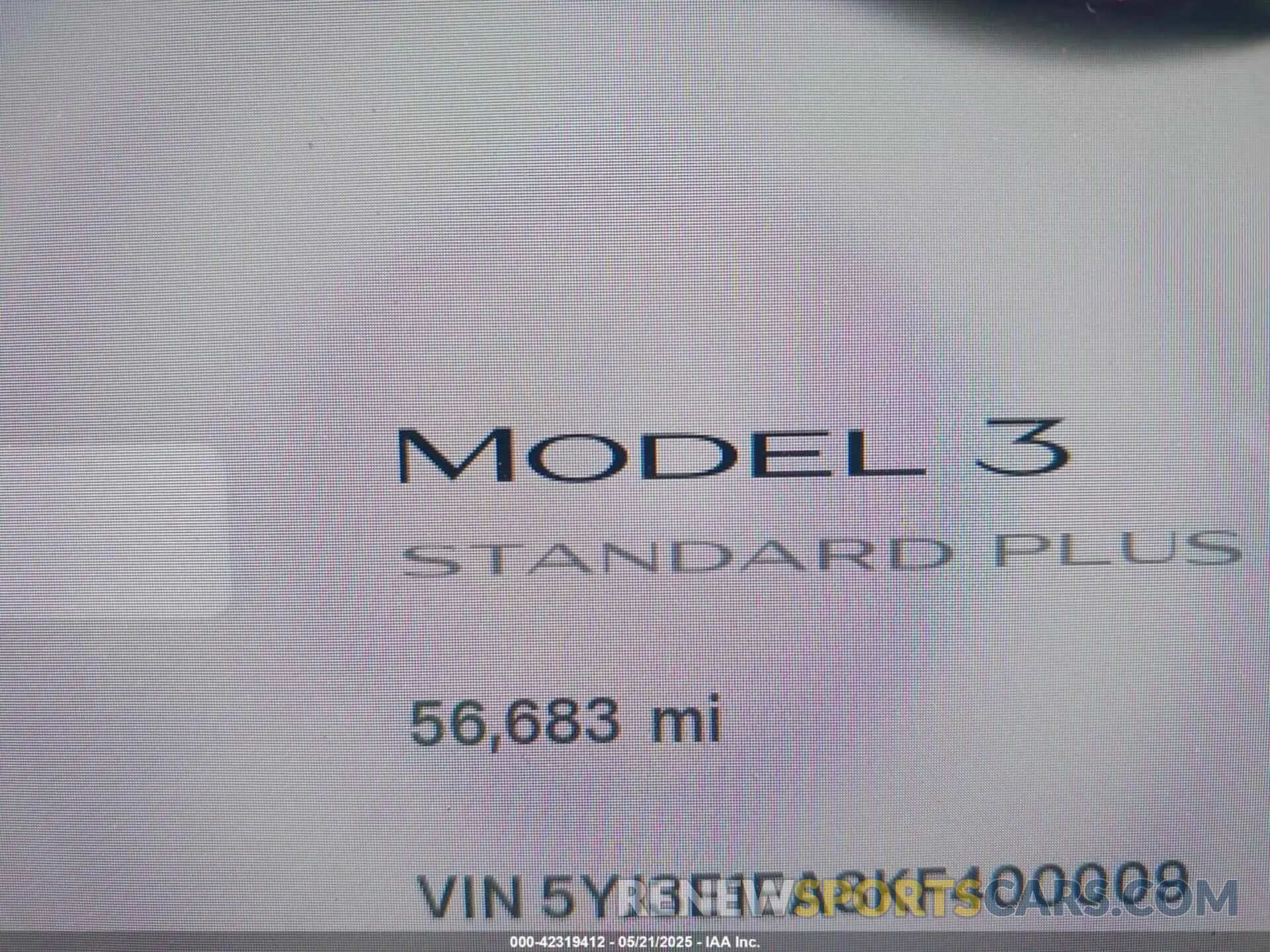 16 Photograph of a damaged car 5YJ3E1EA8KF400009 TESLA MODEL 3 2019