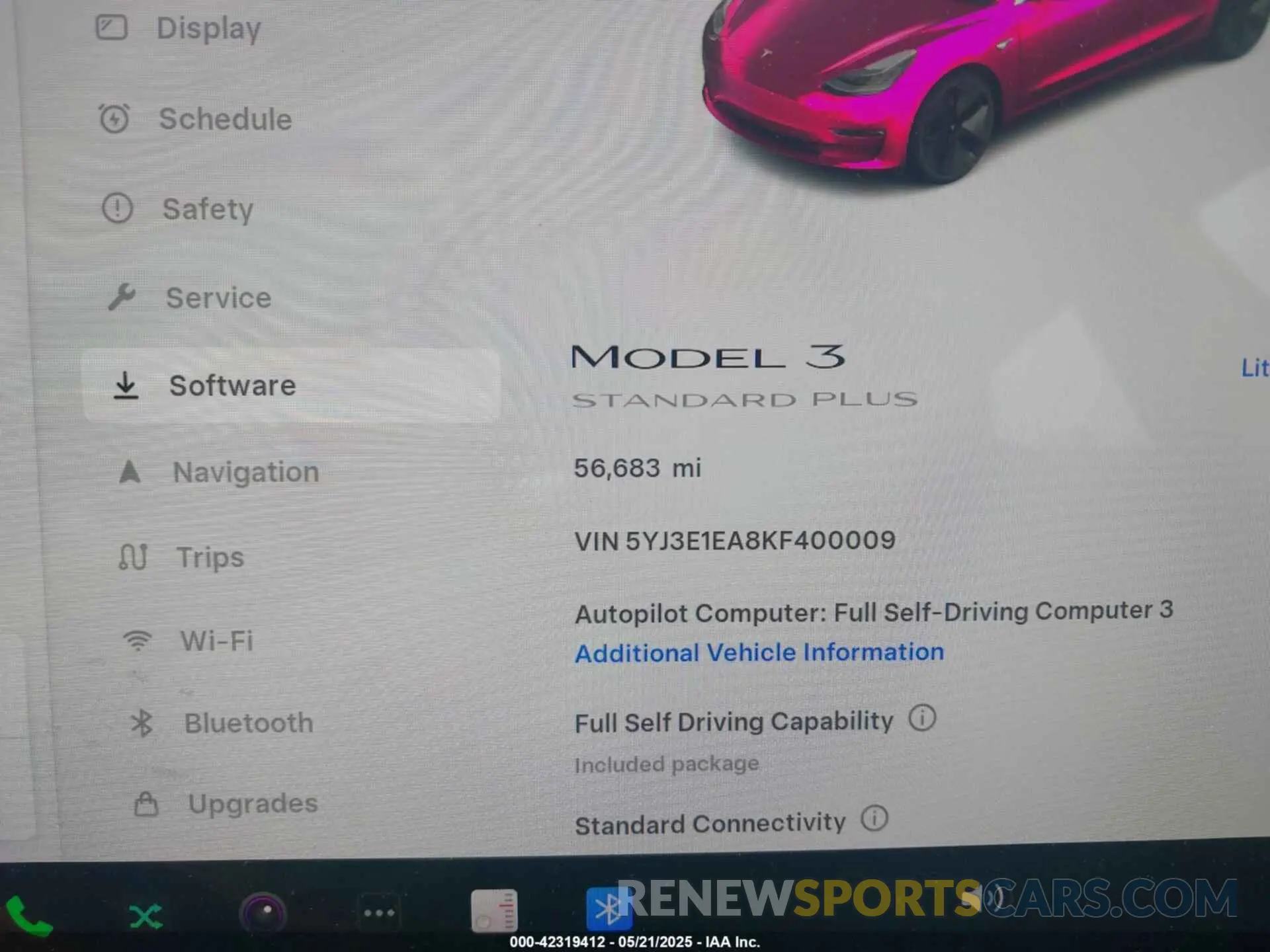 7 Photograph of a damaged car 5YJ3E1EA8KF400009 TESLA MODEL 3 2019