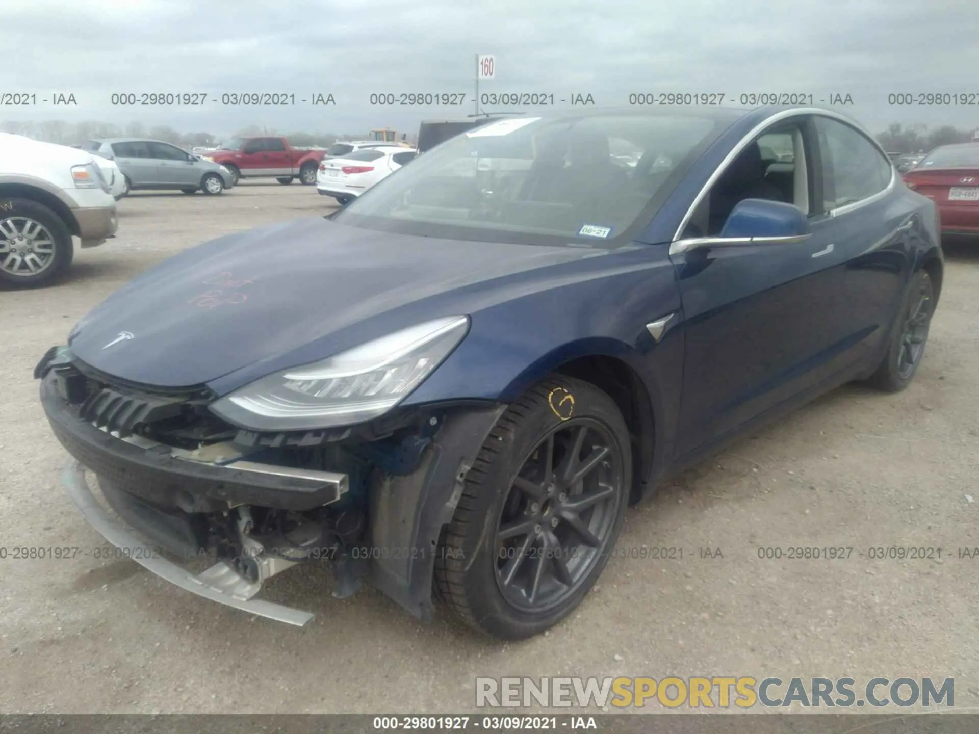 2 Photograph of a damaged car 5YJ3E1EA8KF400933 TESLA MODEL 3 2019