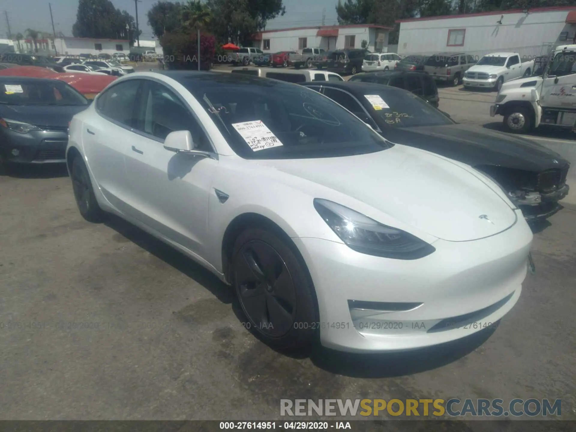 1 Photograph of a damaged car 5YJ3E1EA8KF423015 TESLA MODEL 3 2019
