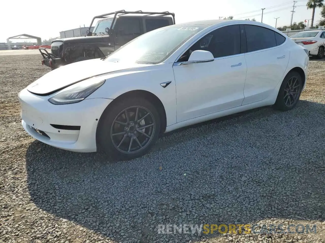 1 Photograph of a damaged car 5YJ3E1EA8KF484784 TESLA MODEL 3 2019