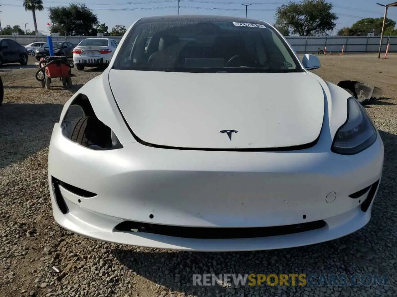 5 Photograph of a damaged car 5YJ3E1EA8KF484784 TESLA MODEL 3 2019