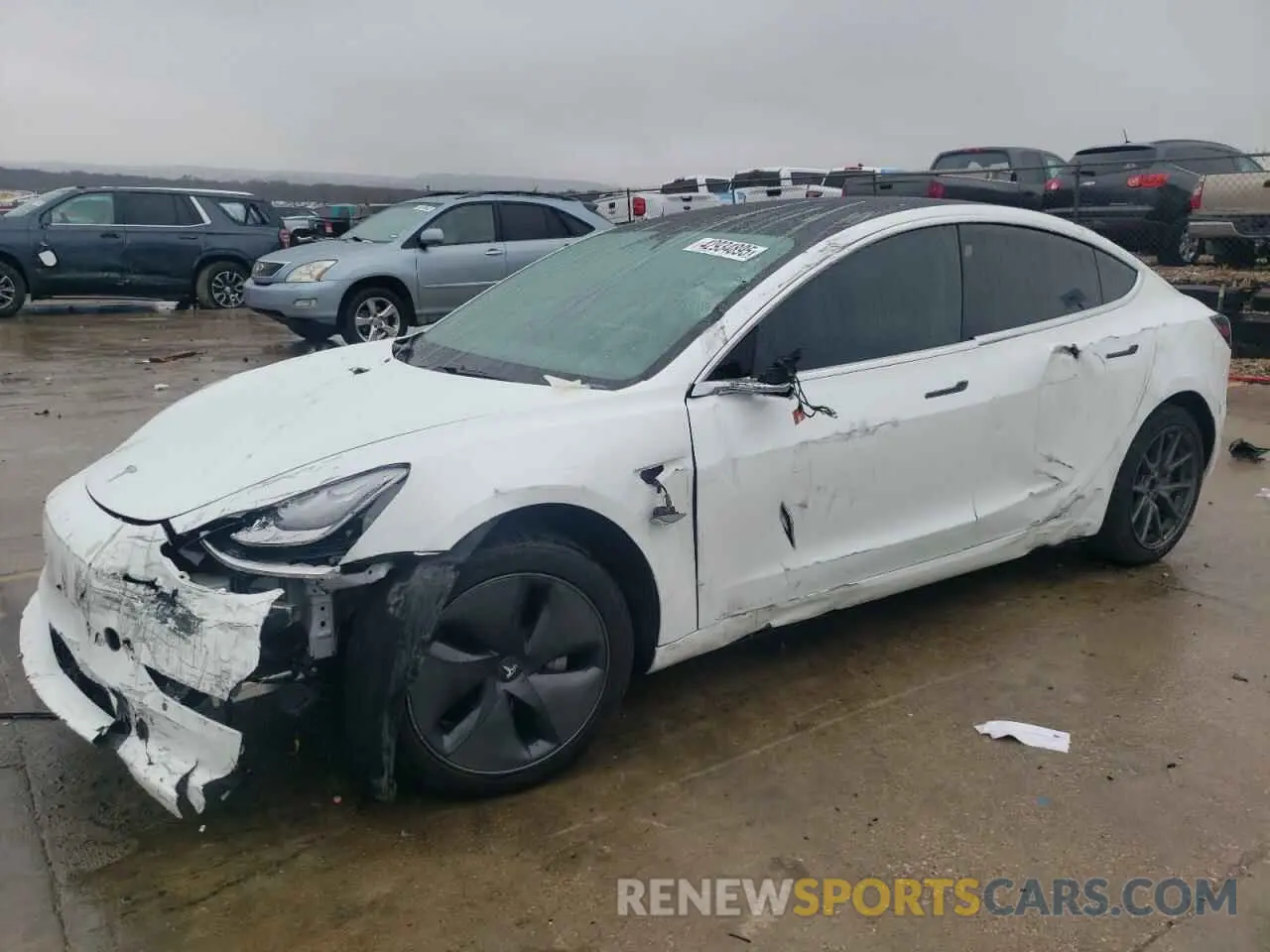 1 Фотография поврежденного автомобиля 5YJ3E1EA8KF485000 TESLA MODEL 3 2019