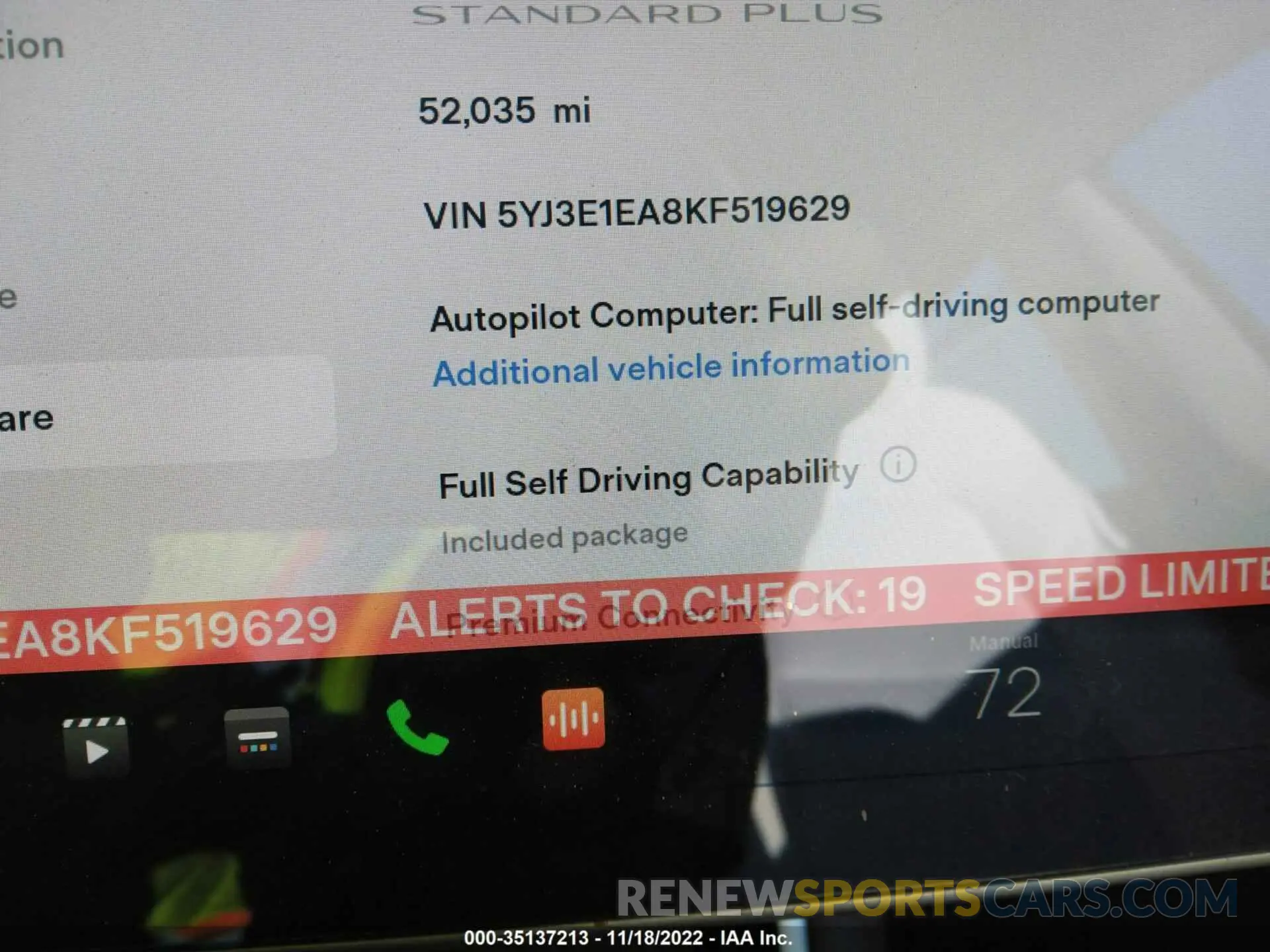 7 Photograph of a damaged car 5YJ3E1EA8KF519629 TESLA MODEL 3 2019