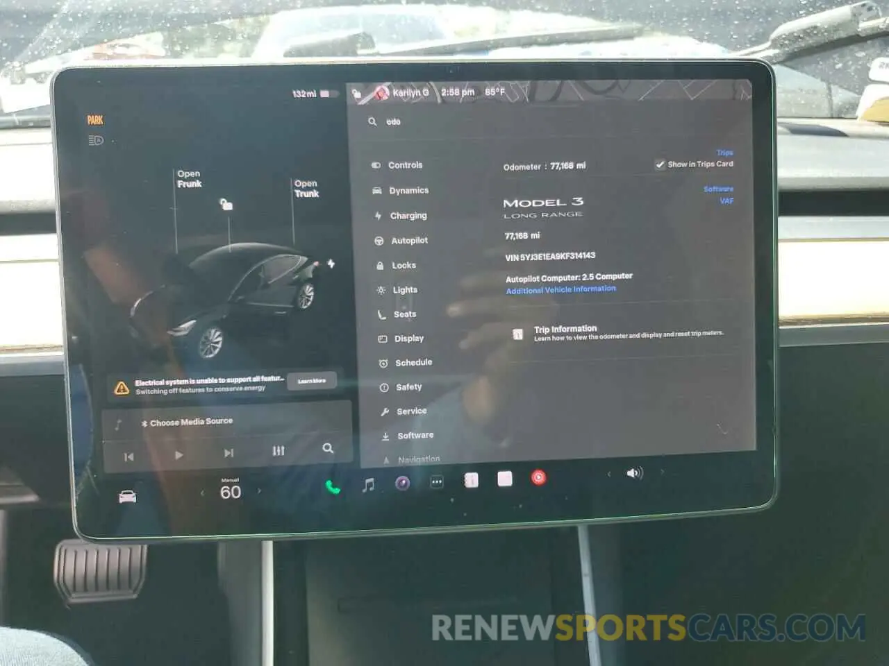 9 Photograph of a damaged car 5YJ3E1EA9KF314143 TESLA MODEL 3 2019