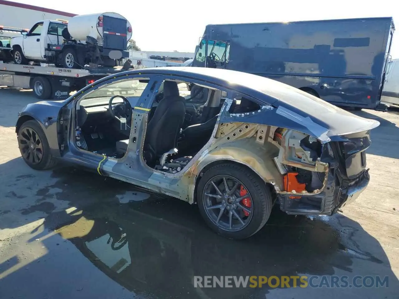 2 Photograph of a damaged car 5YJ3E1EA9KF338197 TESLA MODEL 3 2019