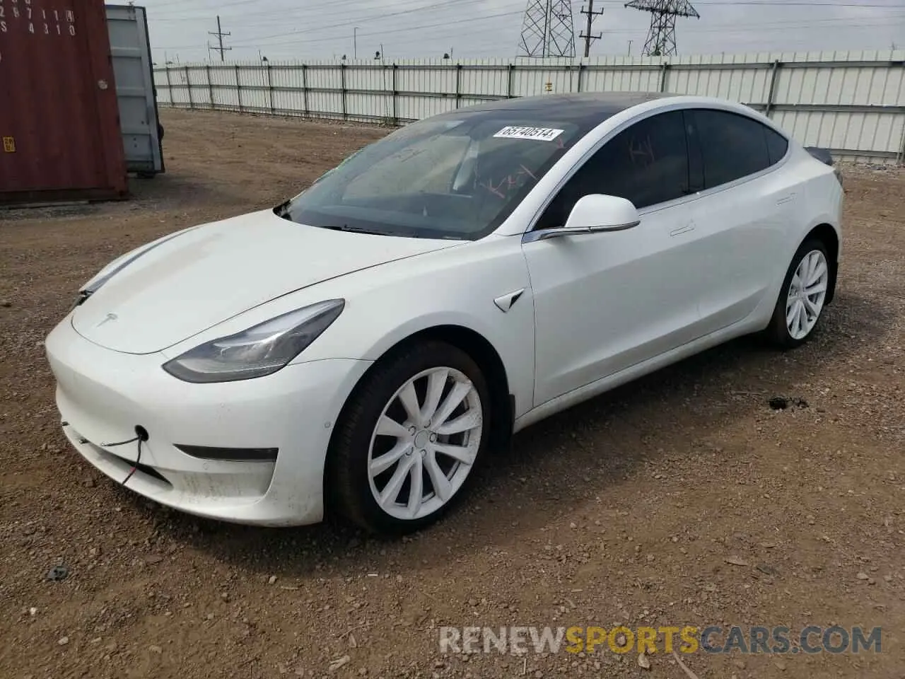 1 Photograph of a damaged car 5YJ3E1EA9KF407549 TESLA MODEL 3 2019