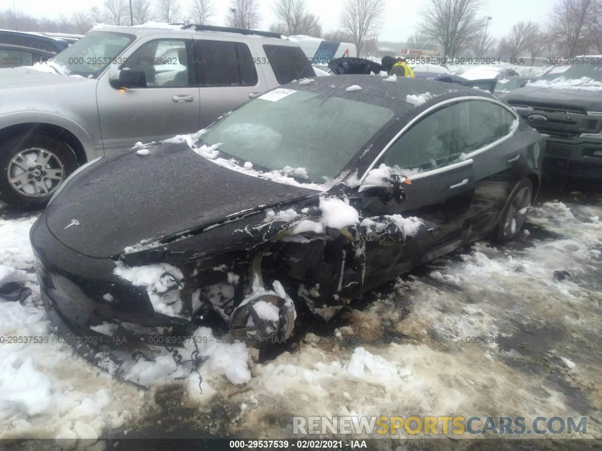2 Photograph of a damaged car 5YJ3E1EA9KF484177 TESLA MODEL 3 2019
