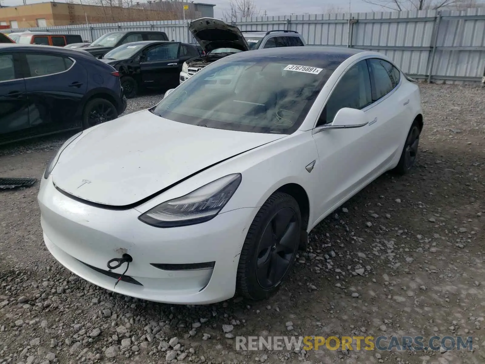 2 Photograph of a damaged car 5YJ3E1EA9KF487709 TESLA MODEL 3 2019