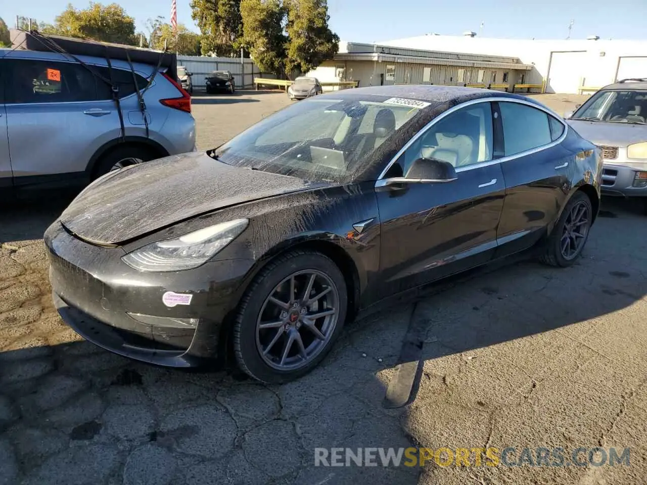1 Photograph of a damaged car 5YJ3E1EAXKF297093 TESLA MODEL 3 2019