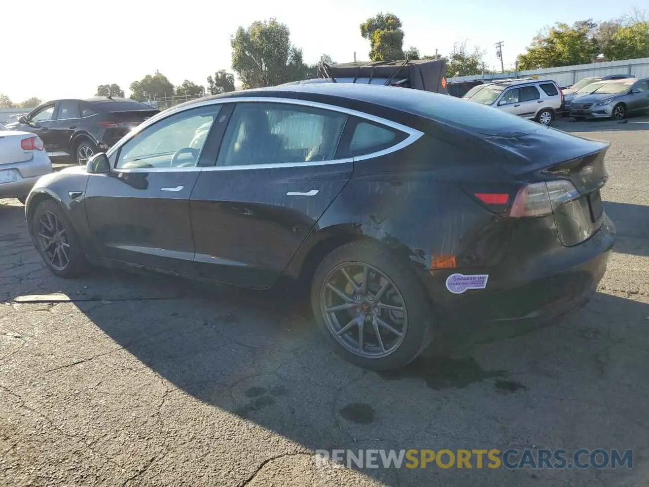 2 Photograph of a damaged car 5YJ3E1EAXKF297093 TESLA MODEL 3 2019