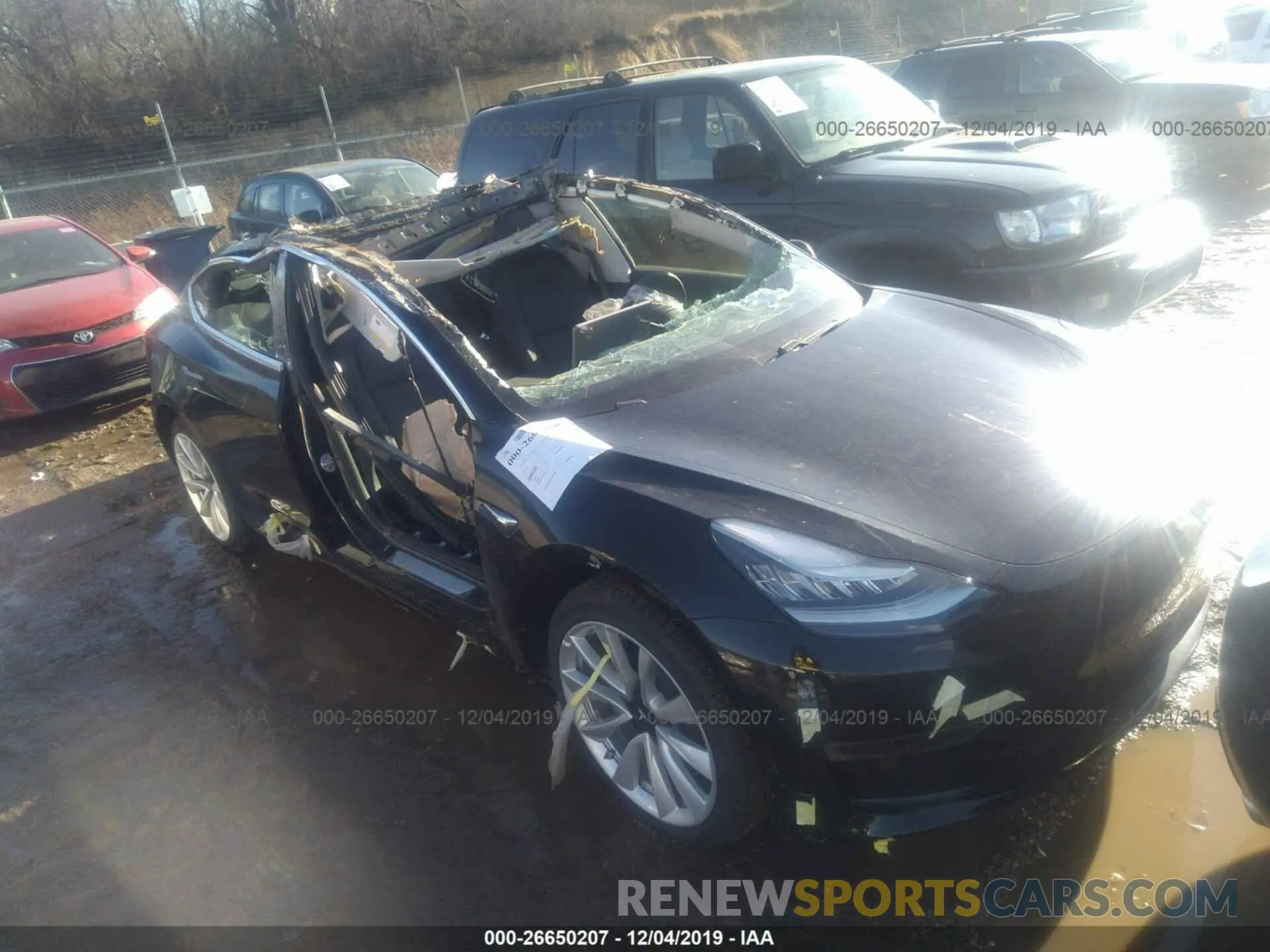 1 Photograph of a damaged car 5YJ3E1EAXKF300400 TESLA MODEL 3 2019