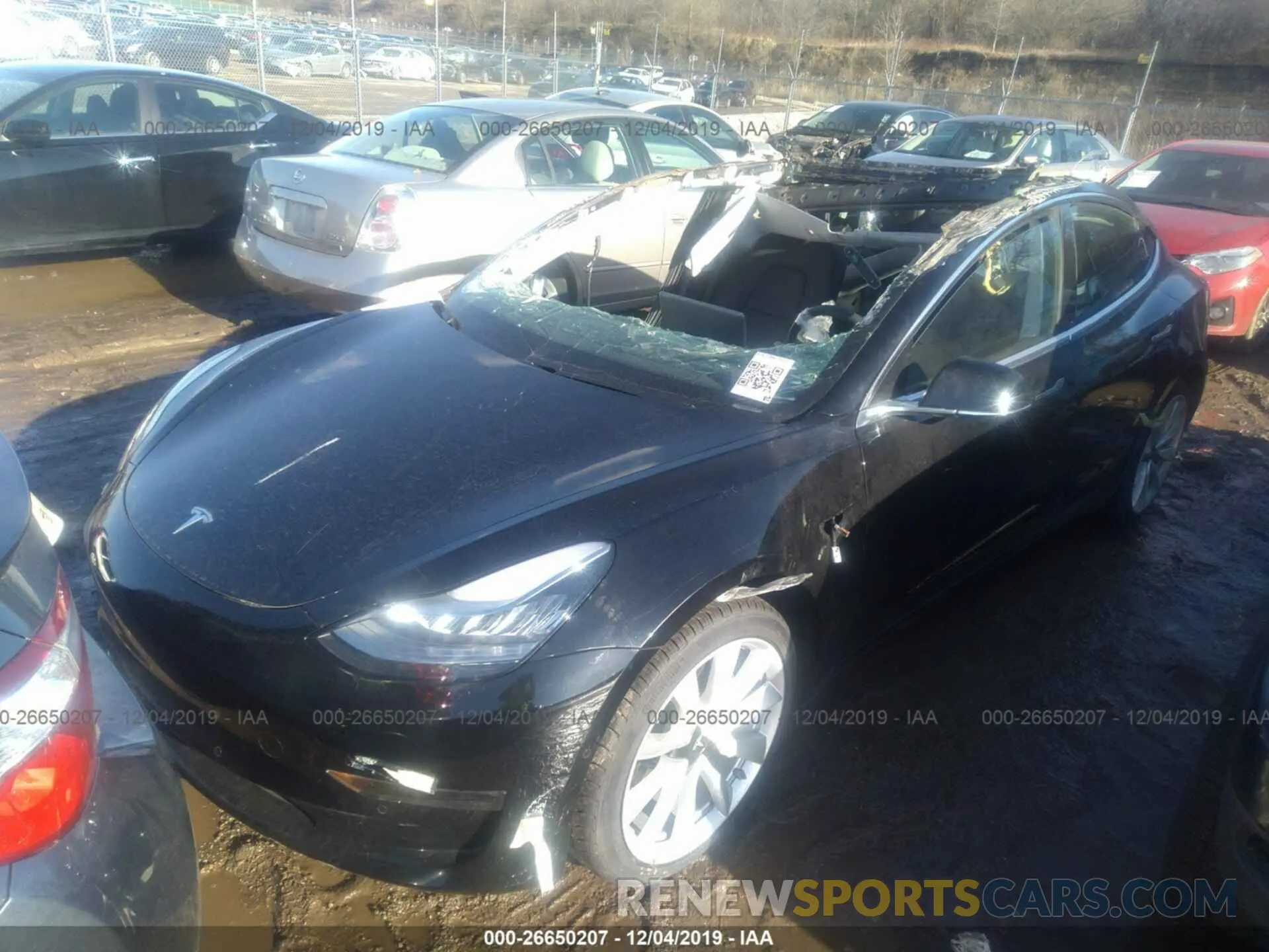 2 Photograph of a damaged car 5YJ3E1EAXKF300400 TESLA MODEL 3 2019