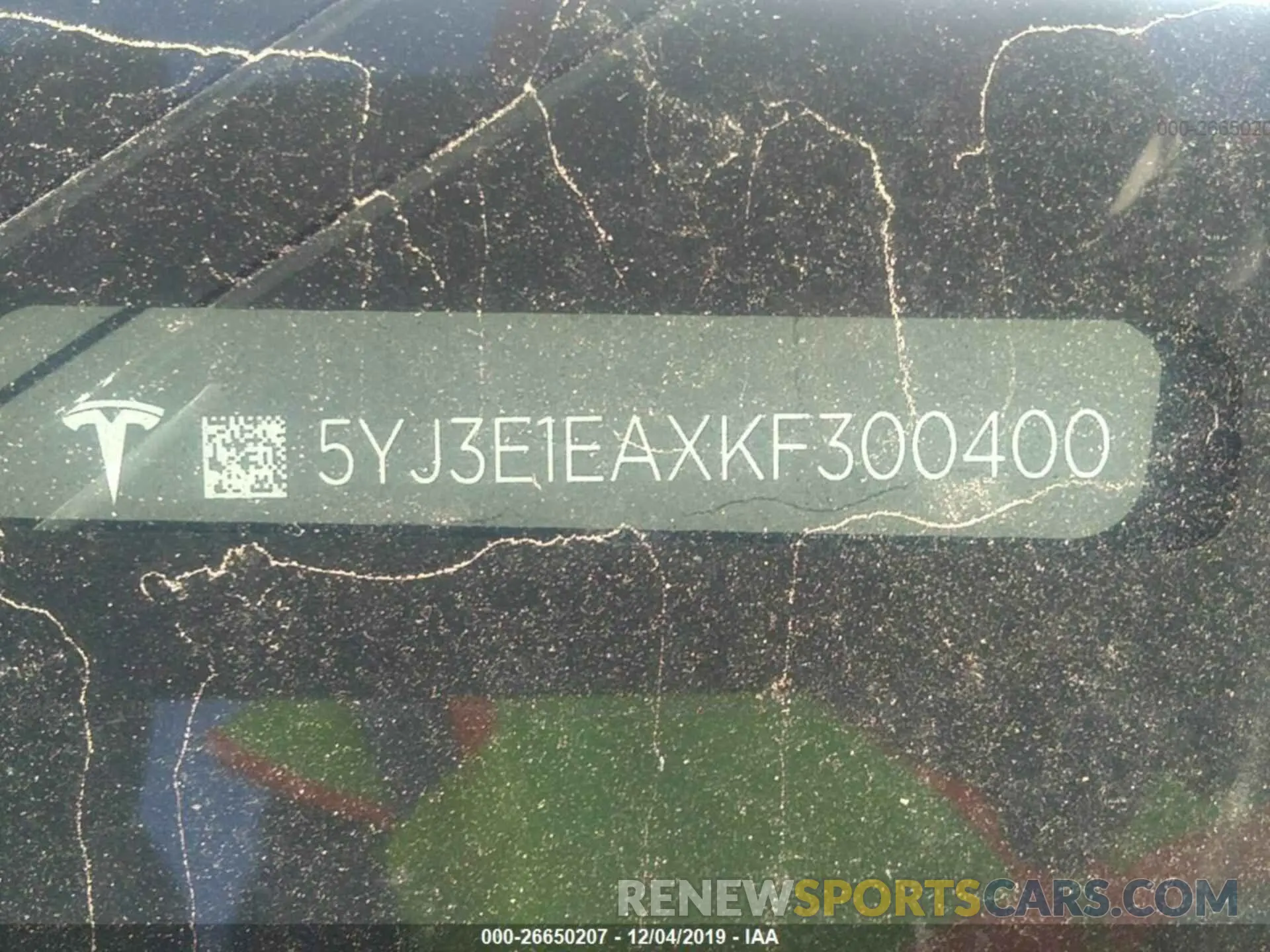 9 Photograph of a damaged car 5YJ3E1EAXKF300400 TESLA MODEL 3 2019