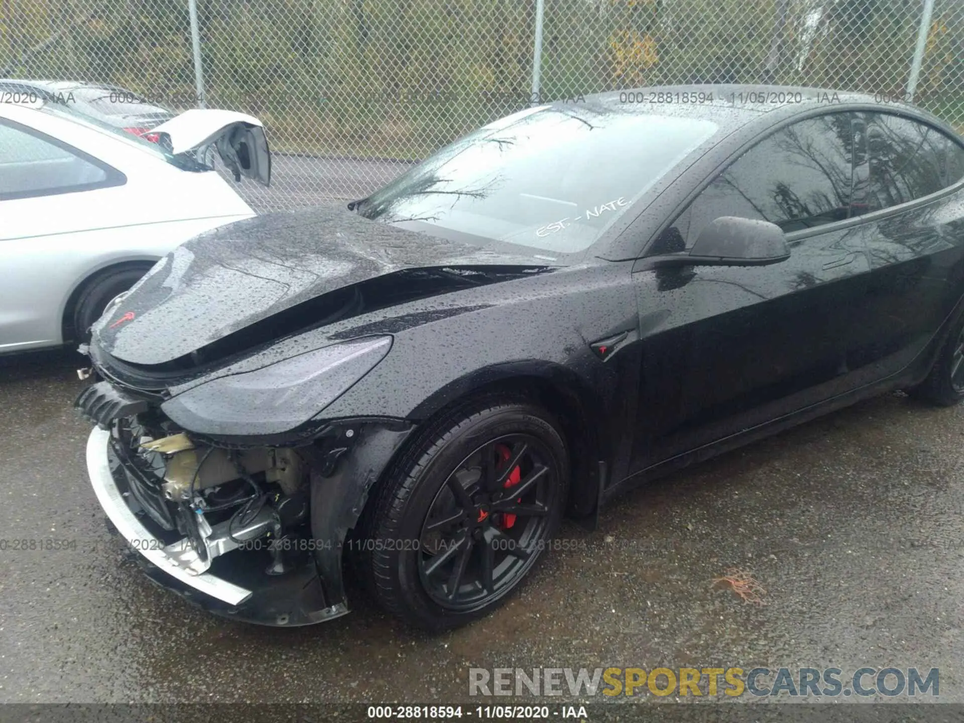 2 Photograph of a damaged car 5YJ3E1EAXKF307055 TESLA MODEL 3 2019