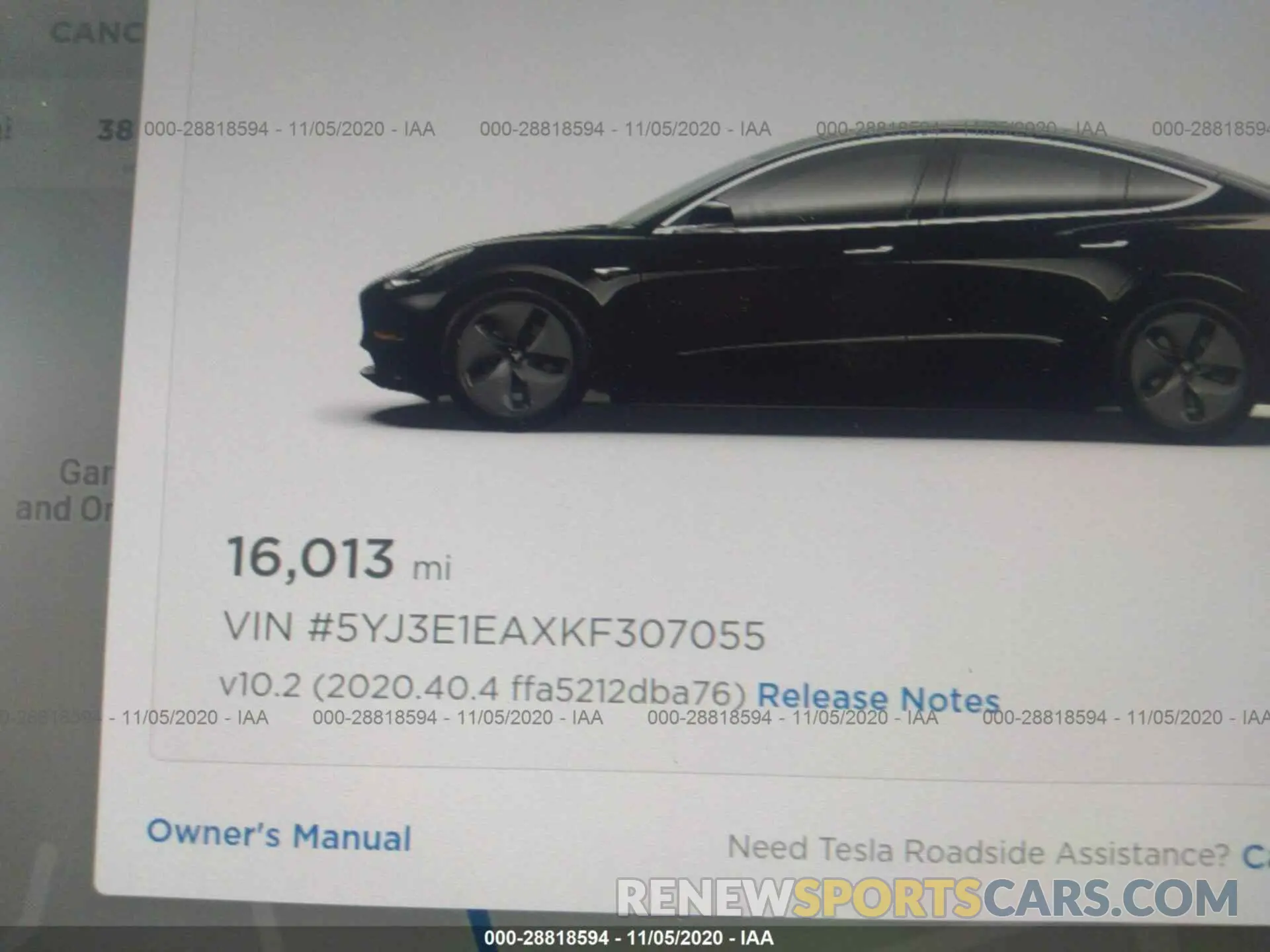 7 Photograph of a damaged car 5YJ3E1EAXKF307055 TESLA MODEL 3 2019