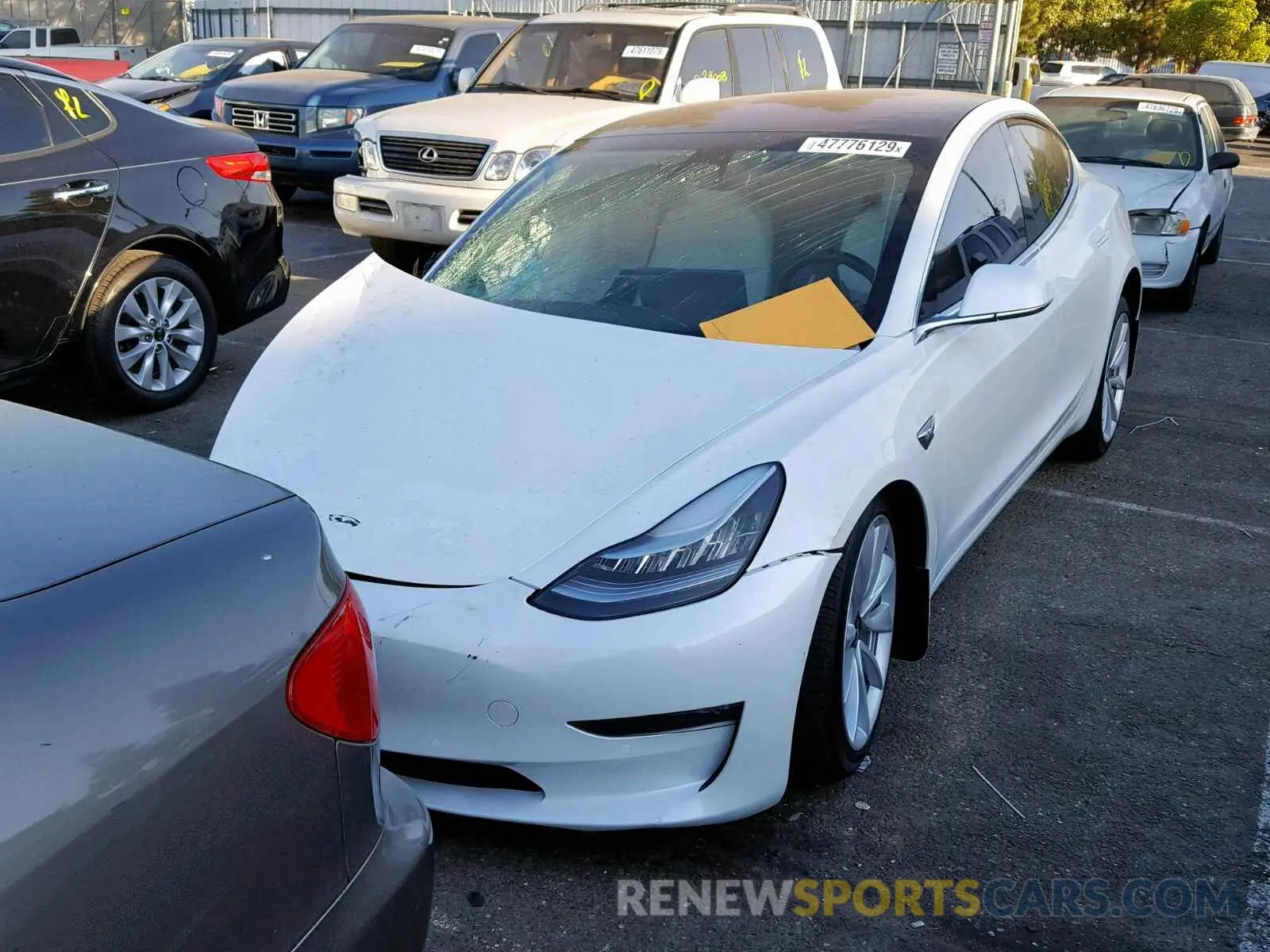 2 Photograph of a damaged car 5YJ3E1EAXKF315107 TESLA MODEL 3 2019