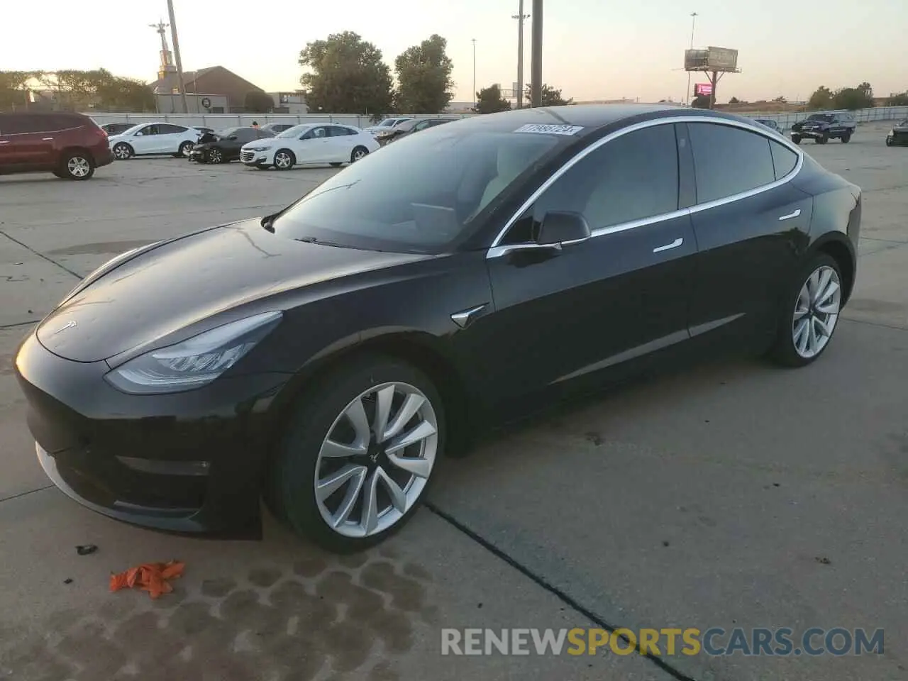 1 Photograph of a damaged car 5YJ3E1EAXKF323790 TESLA MODEL 3 2019