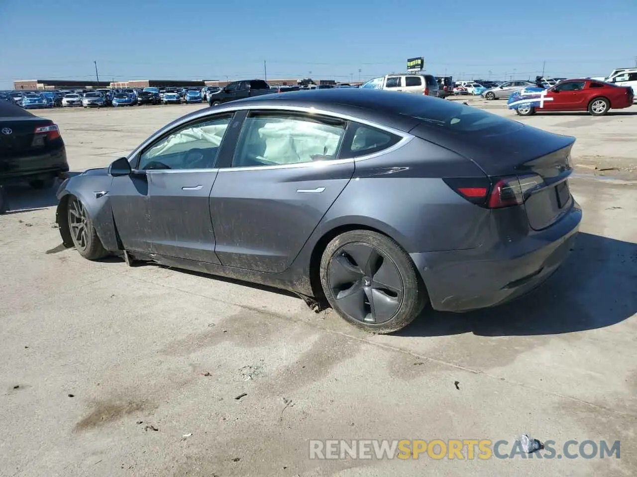 2 Photograph of a damaged car 5YJ3E1EAXKF325507 TESLA MODEL 3 2019