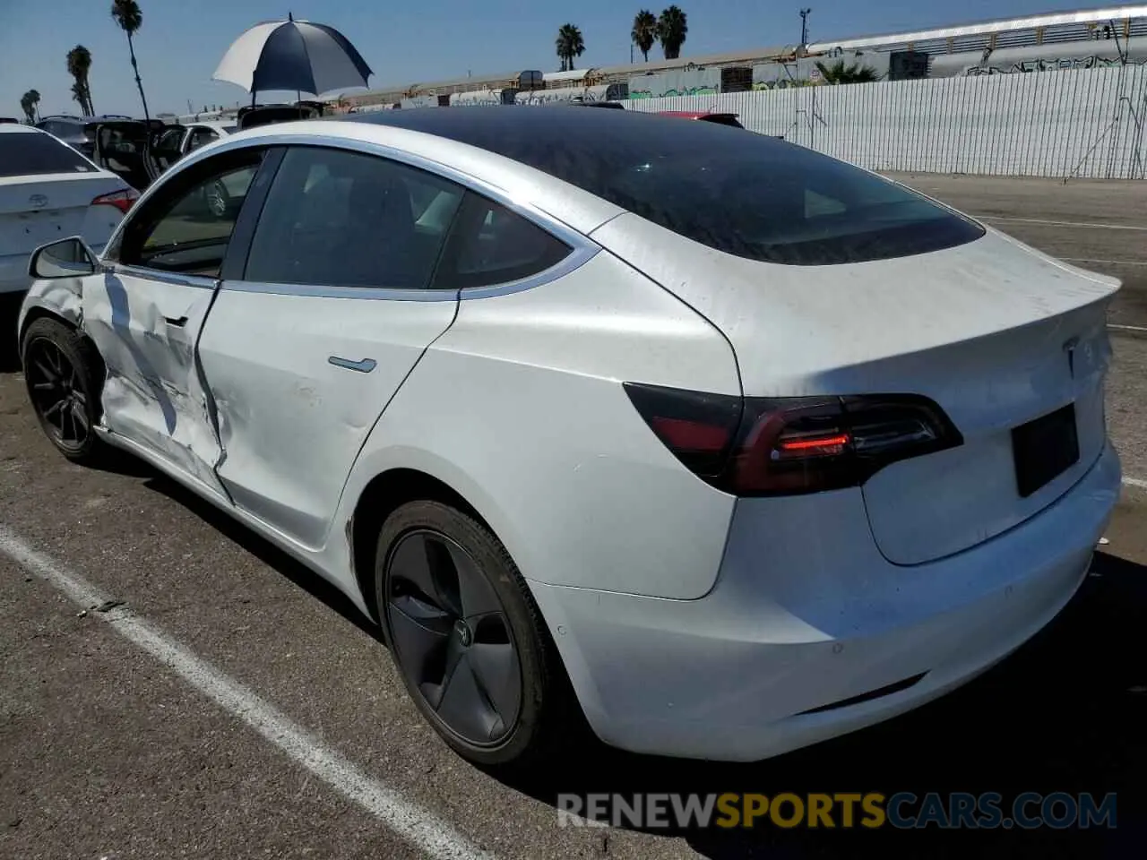 2 Photograph of a damaged car 5YJ3E1EAXKF328326 TESLA MODEL 3 2019