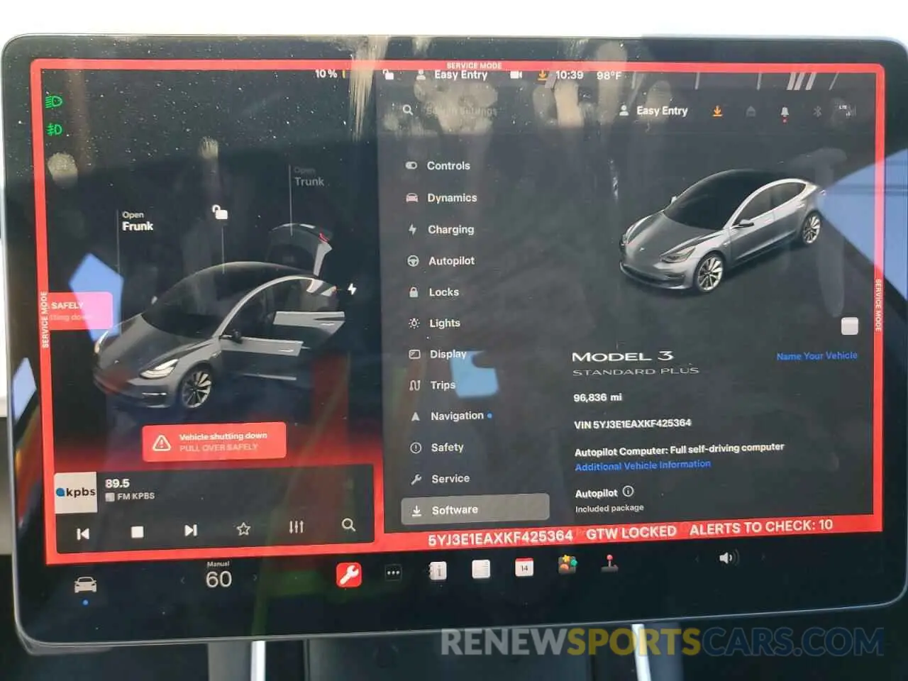 9 Photograph of a damaged car 5YJ3E1EAXKF425364 TESLA MODEL 3 2019
