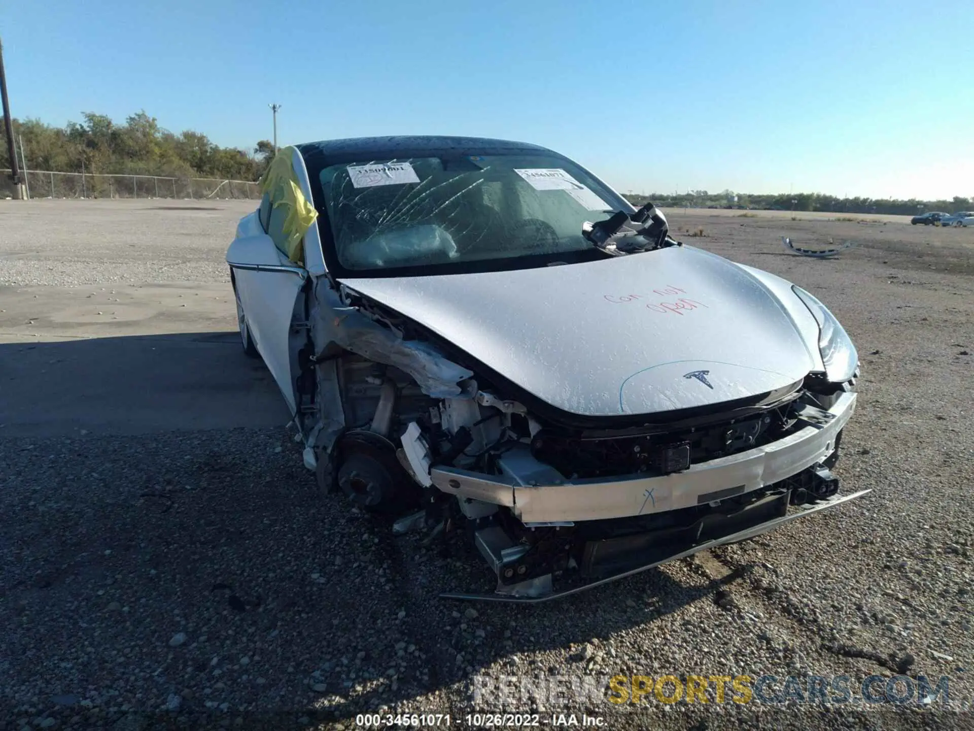 1 Photograph of a damaged car 5YJ3E1EAXKF476430 TESLA MODEL 3 2019