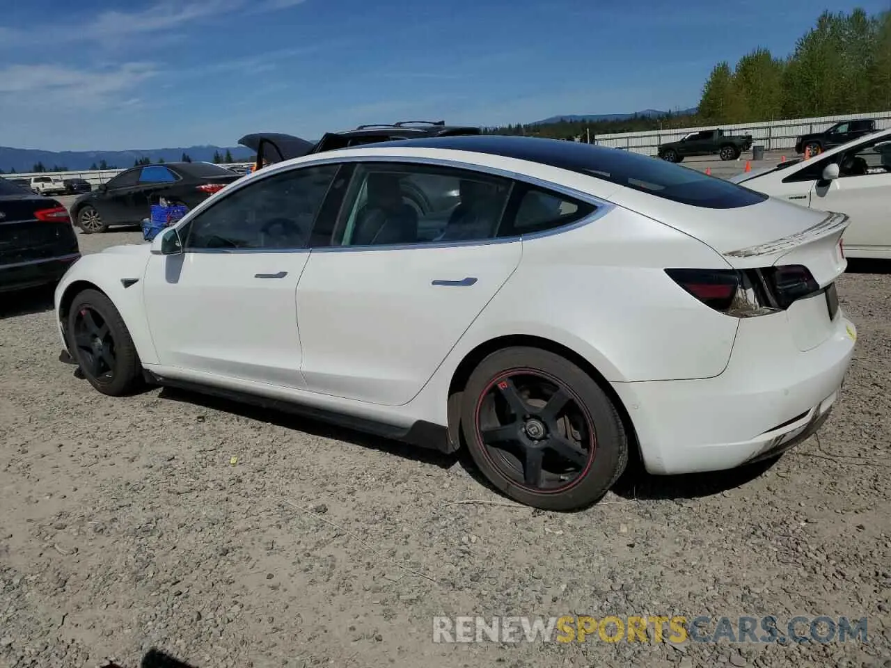 2 Photograph of a damaged car 5YJ3E1EAXKF517882 TESLA MODEL 3 2019