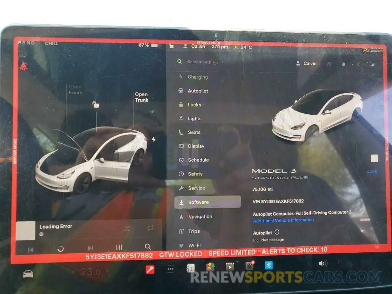 9 Photograph of a damaged car 5YJ3E1EAXKF517882 TESLA MODEL 3 2019