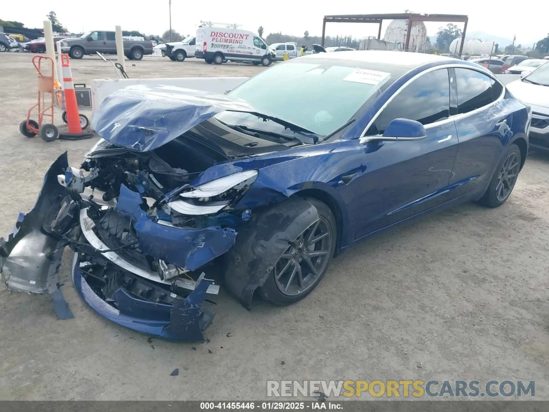2 Photograph of a damaged car 5YJ3E1EB0KF199490 TESLA MODEL 3 2019