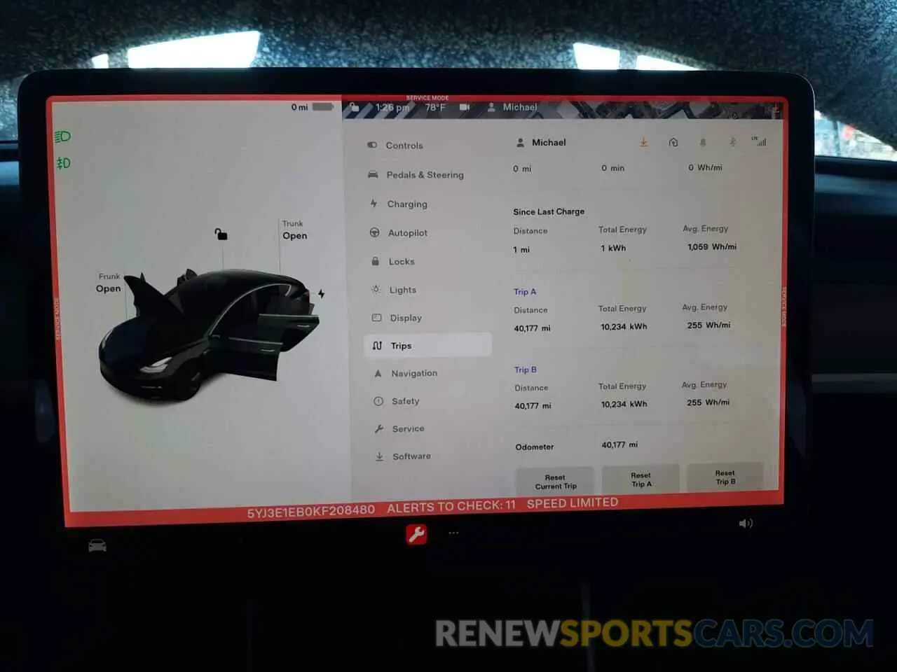 8 Фотография поврежденного автомобиля 5YJ3E1EB0KF208480 TESLA MODEL 3 2019
