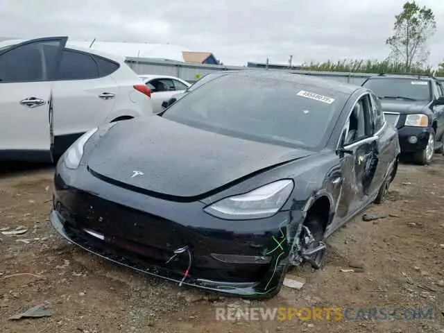 2 Photograph of a damaged car 5YJ3E1EB0KF384543 TESLA MODEL 3 2019
