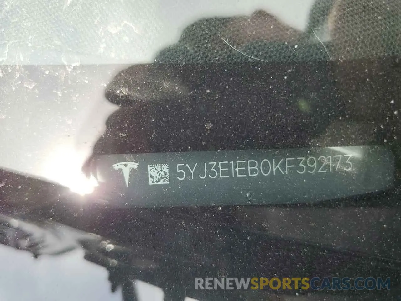 13 Фотография поврежденного автомобиля 5YJ3E1EB0KF392173 TESLA MODEL 3 2019