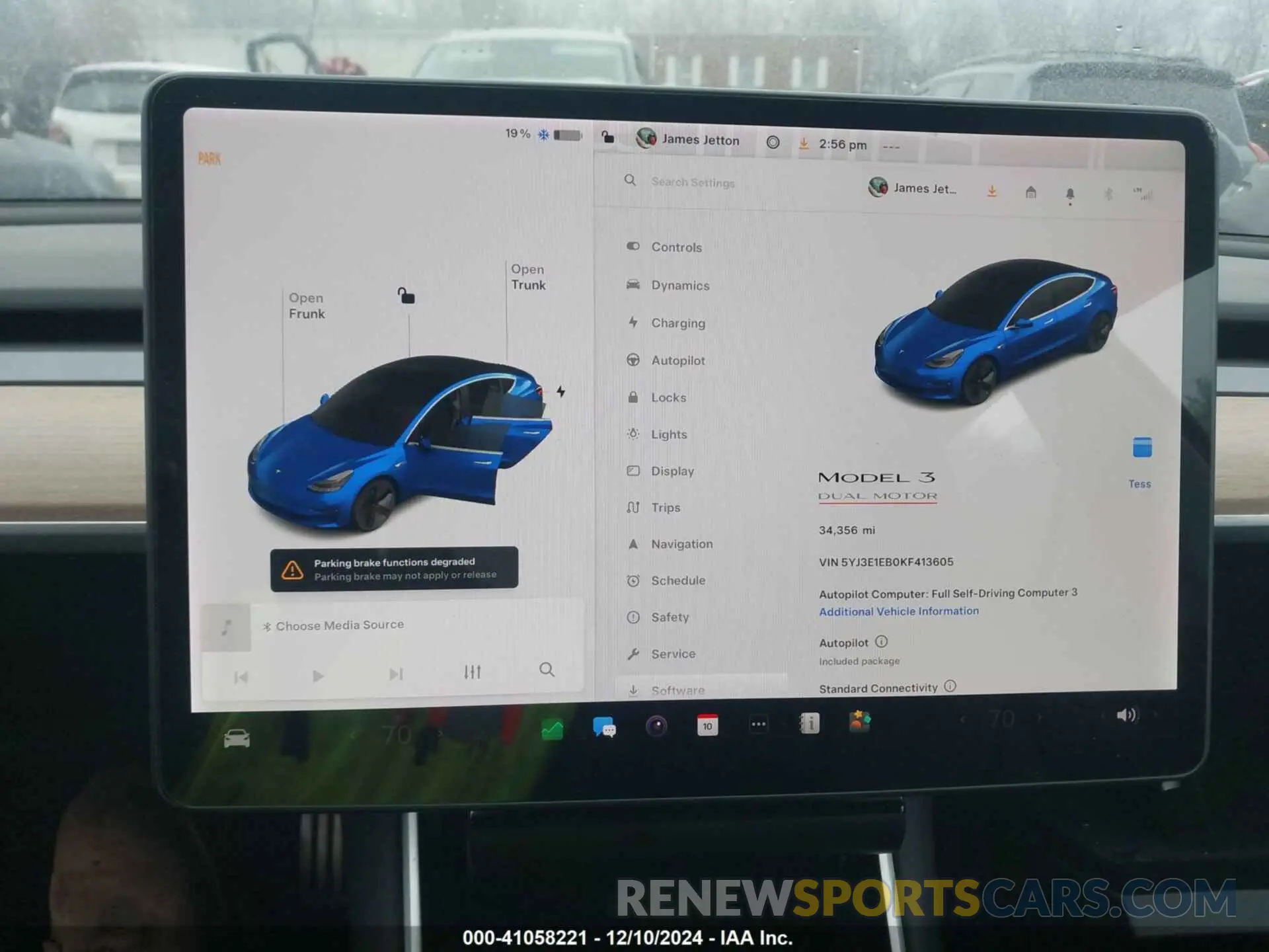 7 Photograph of a damaged car 5YJ3E1EB0KF413605 TESLA MODEL 3 2019