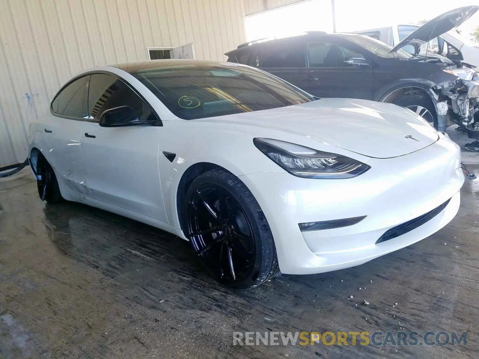 1 Photograph of a damaged car 5YJ3E1EB0KF418383 TESLA MODEL 3 2019