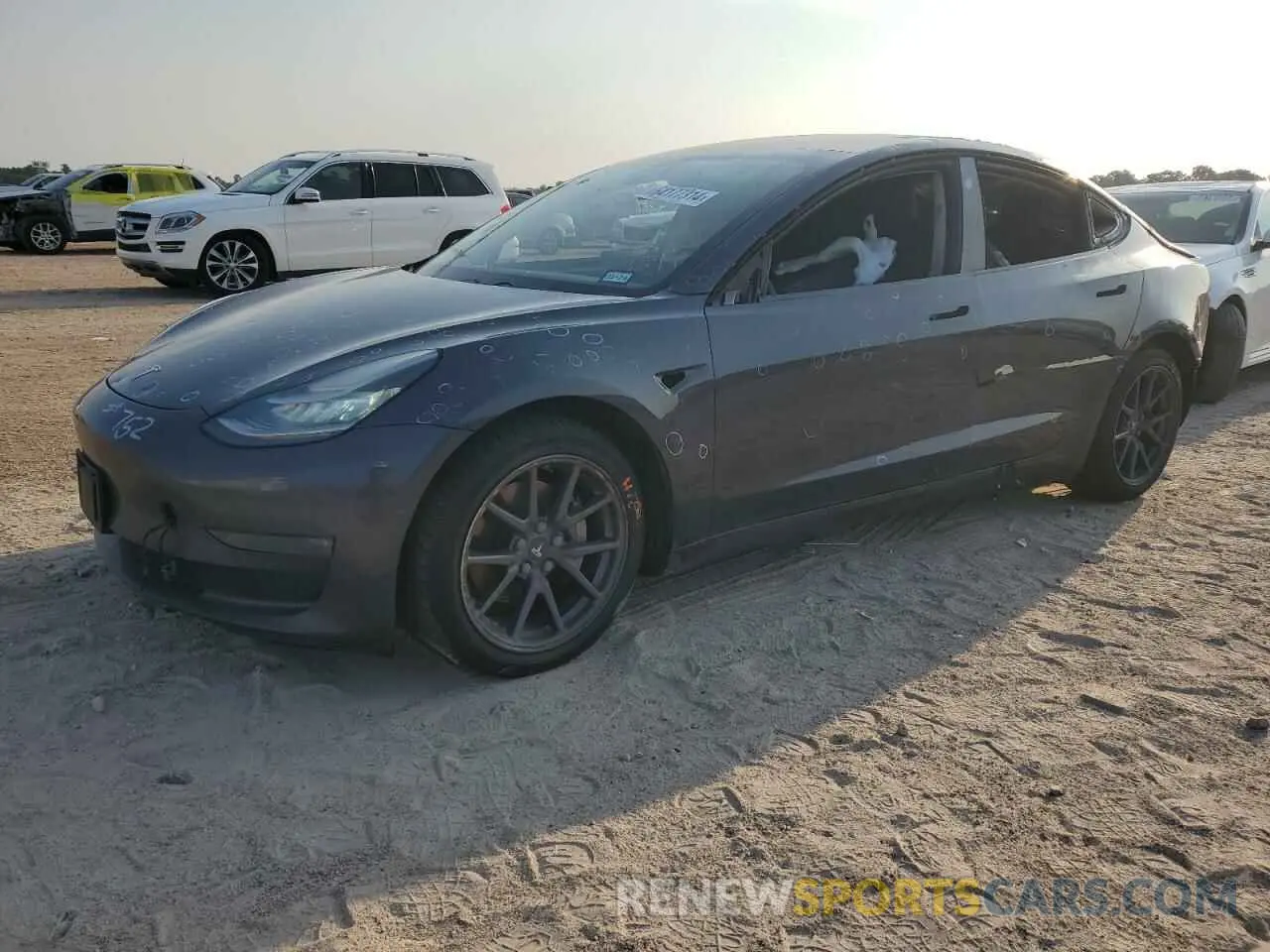 1 Photograph of a damaged car 5YJ3E1EB0KF432798 TESLA MODEL 3 2019