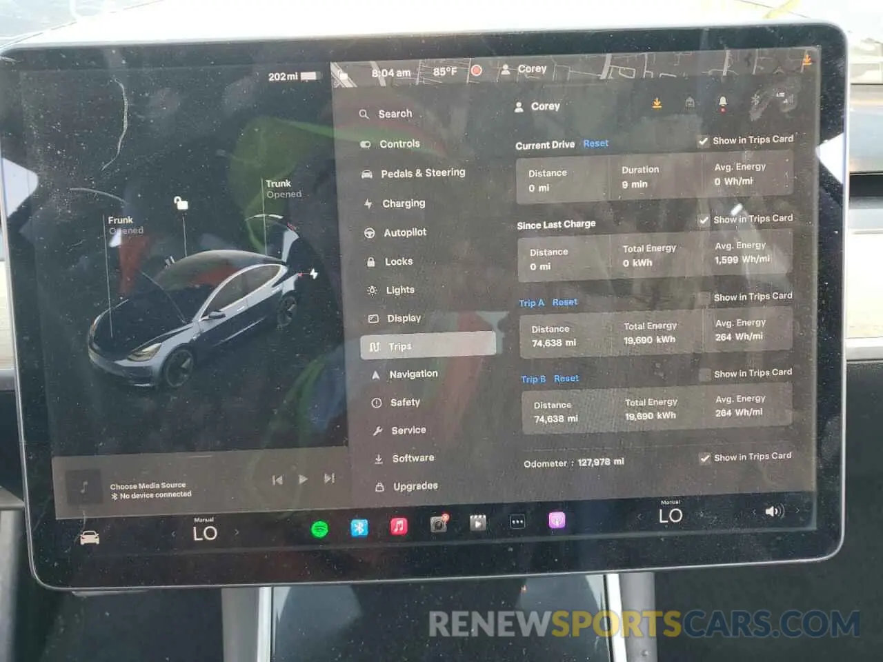 9 Photograph of a damaged car 5YJ3E1EB0KF432798 TESLA MODEL 3 2019