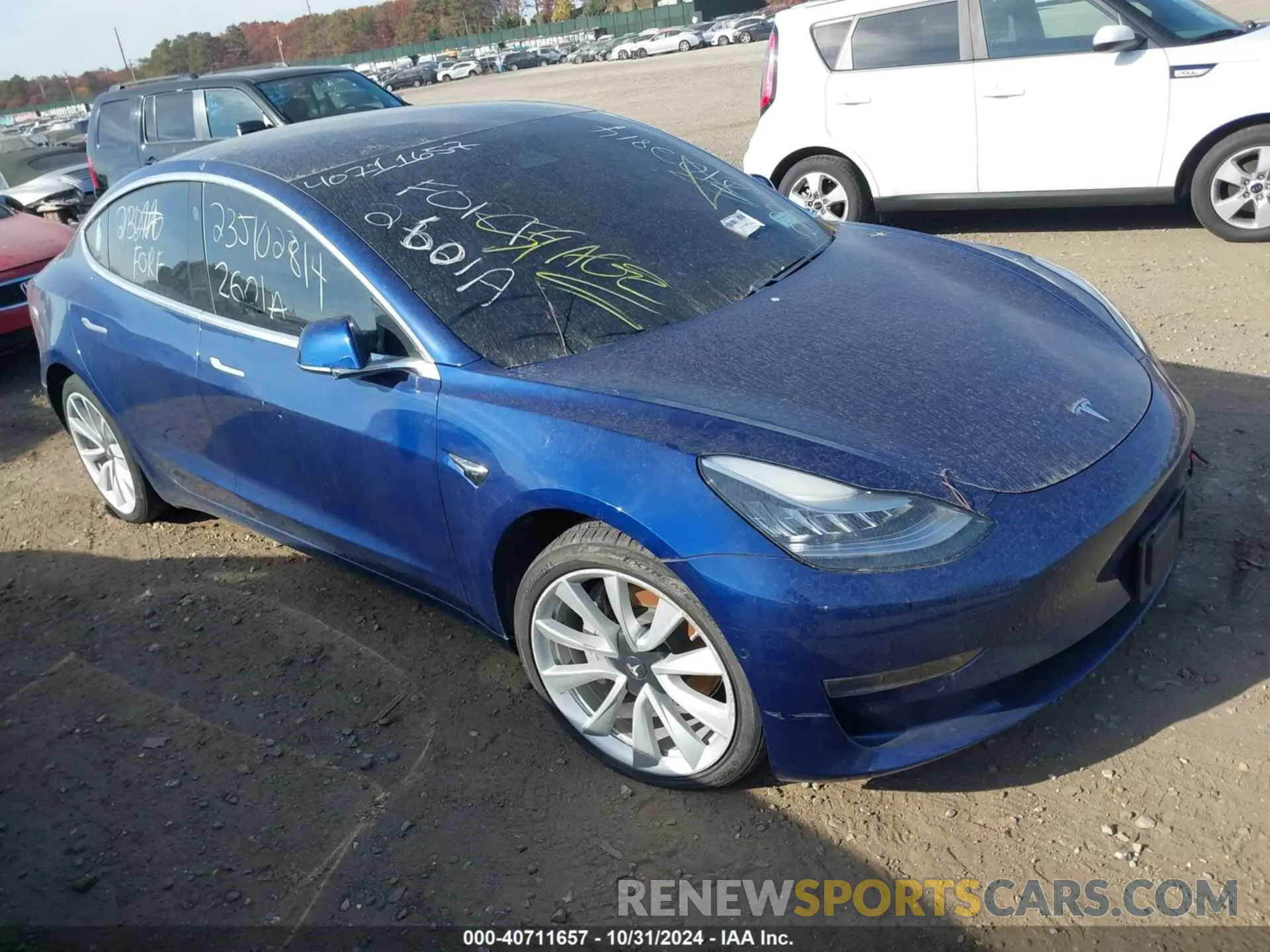 1 Photograph of a damaged car 5YJ3E1EB0KF437046 TESLA MODEL 3 2019