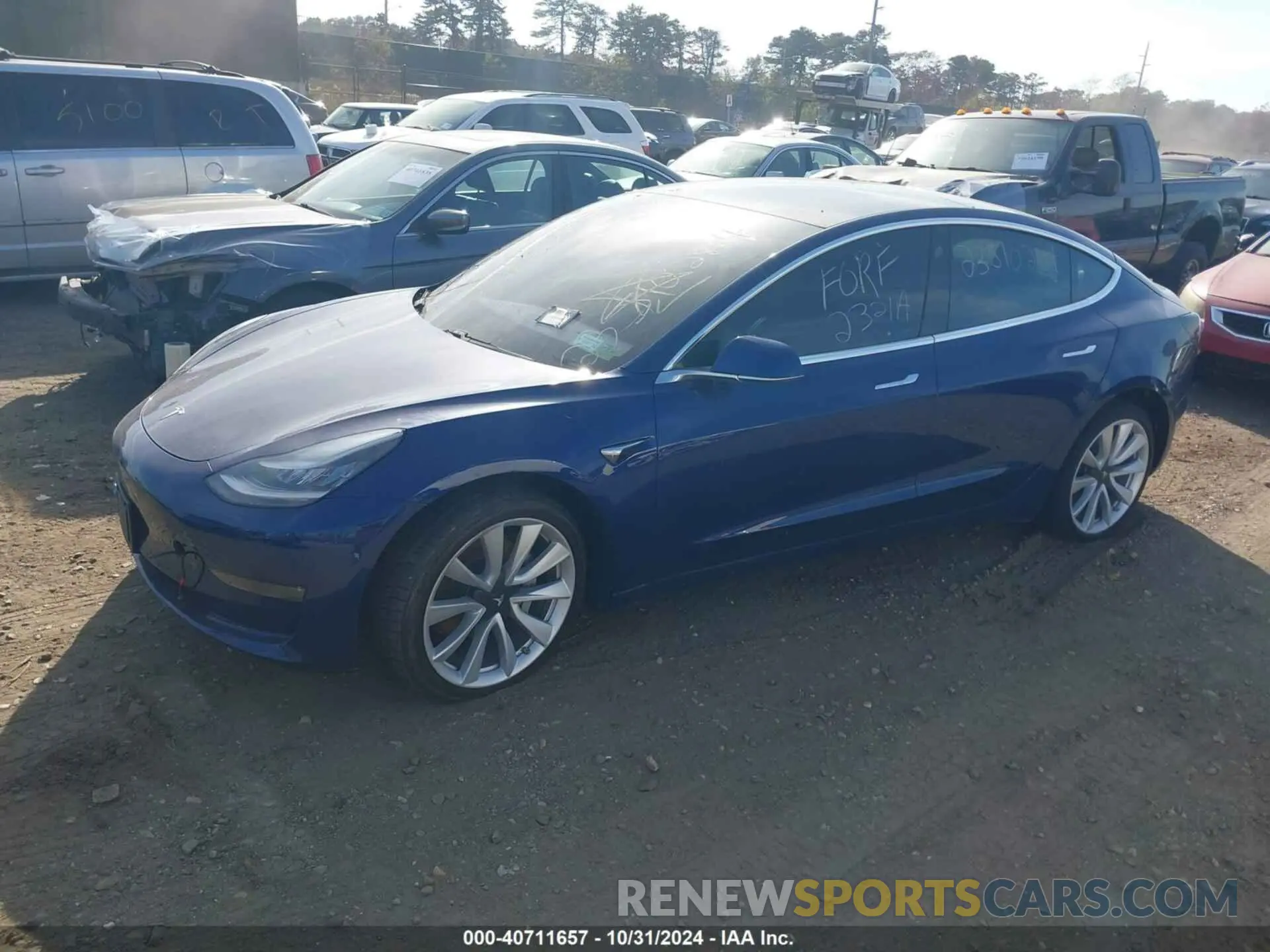 2 Photograph of a damaged car 5YJ3E1EB0KF437046 TESLA MODEL 3 2019