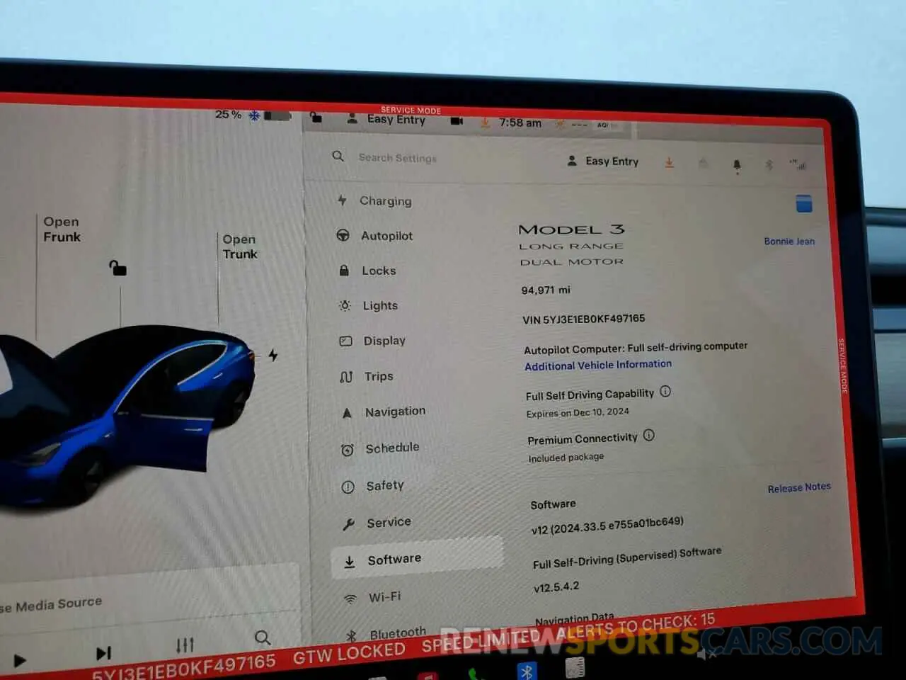 9 Фотография поврежденного автомобиля 5YJ3E1EB0KF497165 TESLA MODEL 3 2019