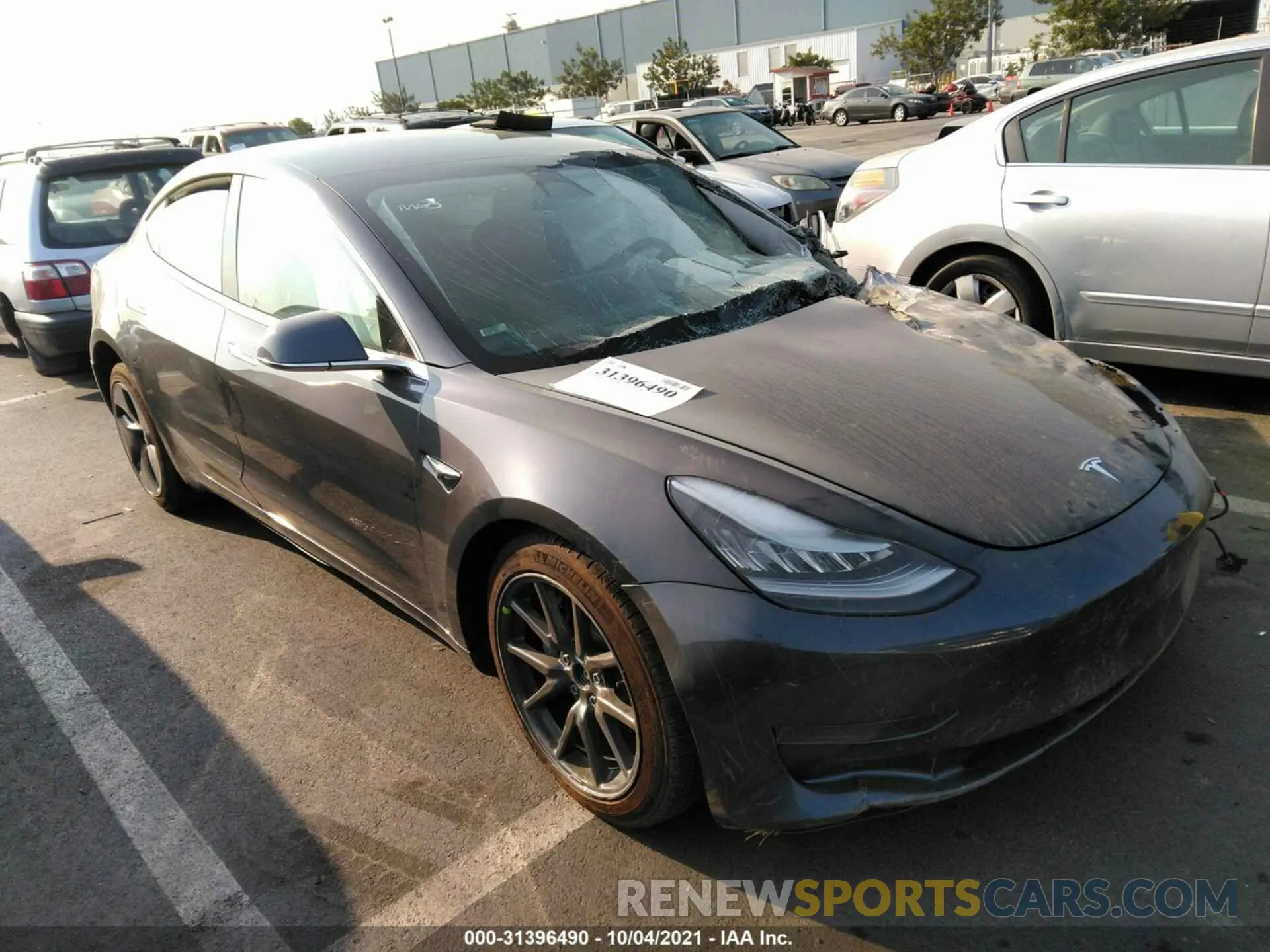 1 Photograph of a damaged car 5YJ3E1EB0KF510030 TESLA MODEL 3 2019