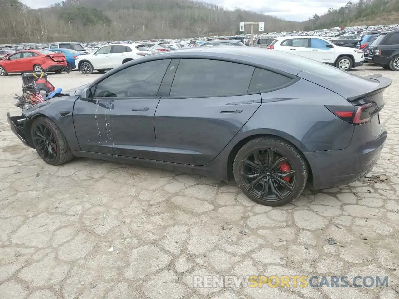 2 Photograph of a damaged car 5YJ3E1EB0KF530018 TESLA MODEL 3 2019