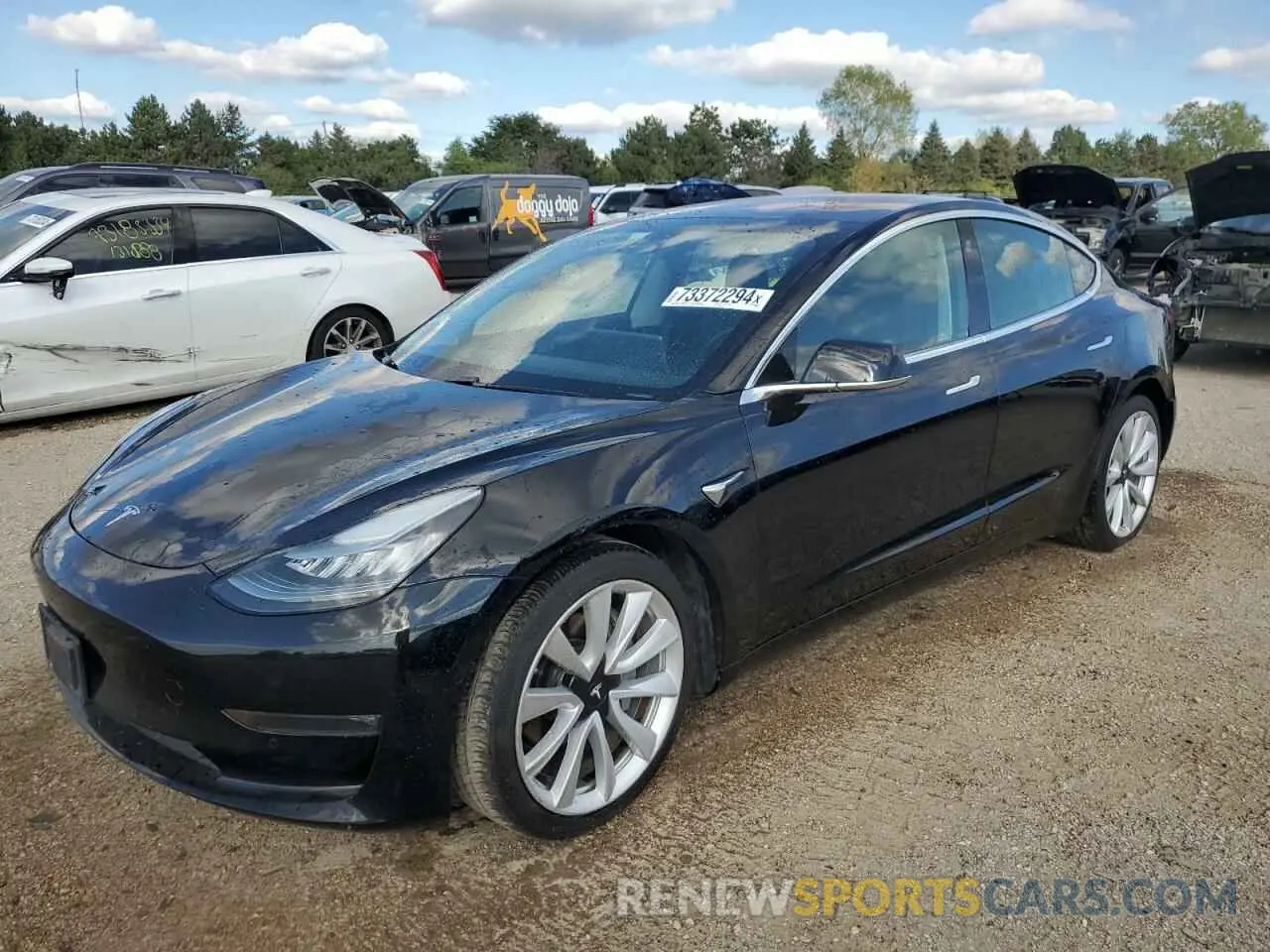 1 Фотография поврежденного автомобиля 5YJ3E1EB1KF191933 TESLA MODEL 3 2019