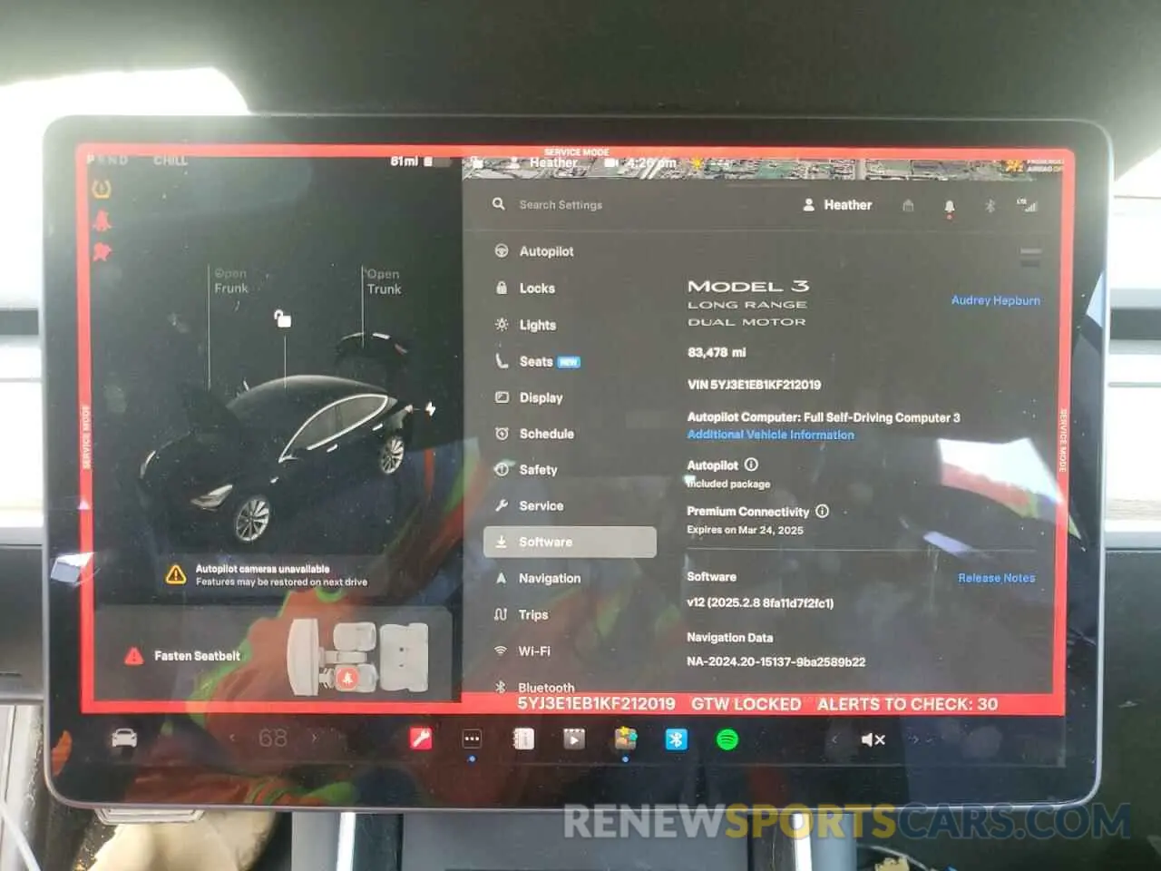 9 Фотография поврежденного автомобиля 5YJ3E1EB1KF212019 TESLA MODEL 3 2019