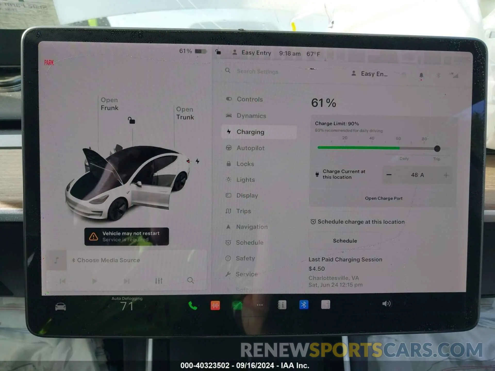 16 Фотография поврежденного автомобиля 5YJ3E1EB1KF359599 TESLA MODEL 3 2019