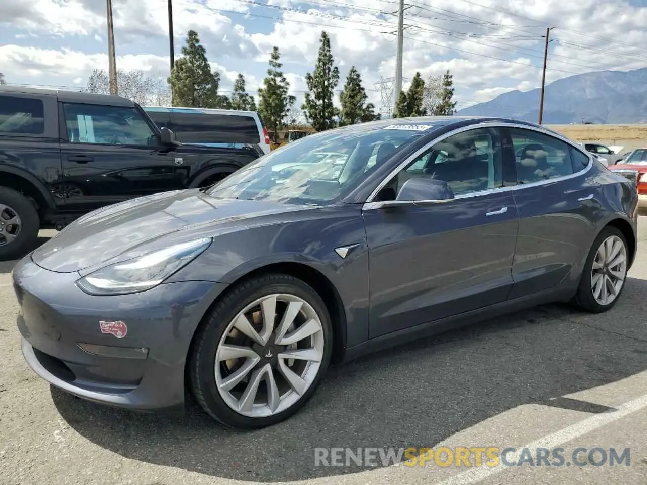 1 Photograph of a damaged car 5YJ3E1EB1KF365368 TESLA MODEL 3 2019