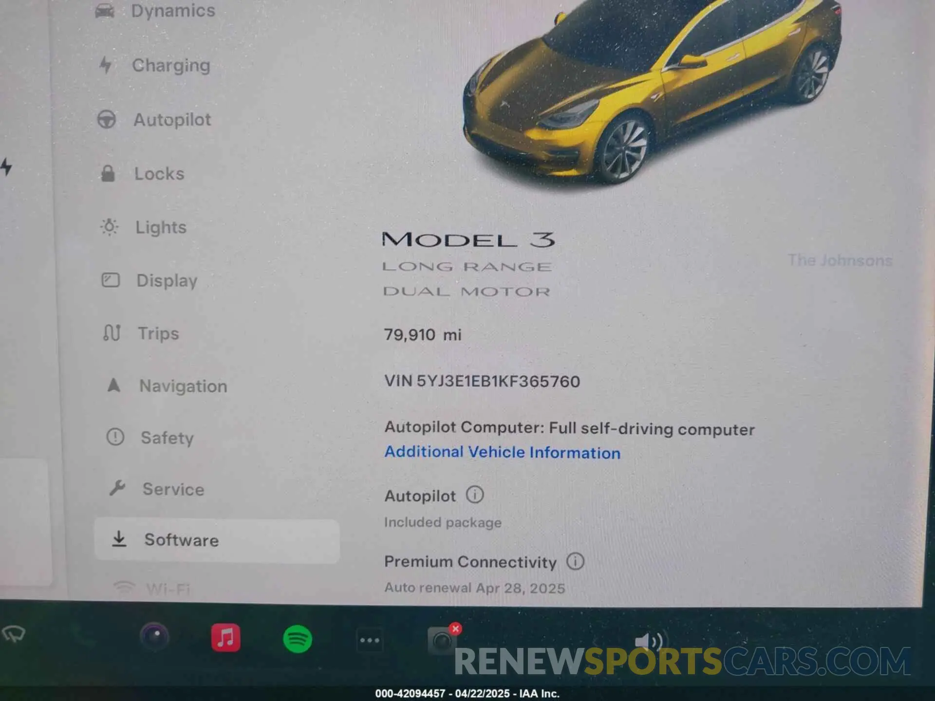 7 Photograph of a damaged car 5YJ3E1EB1KF365760 TESLA MODEL 3 2019